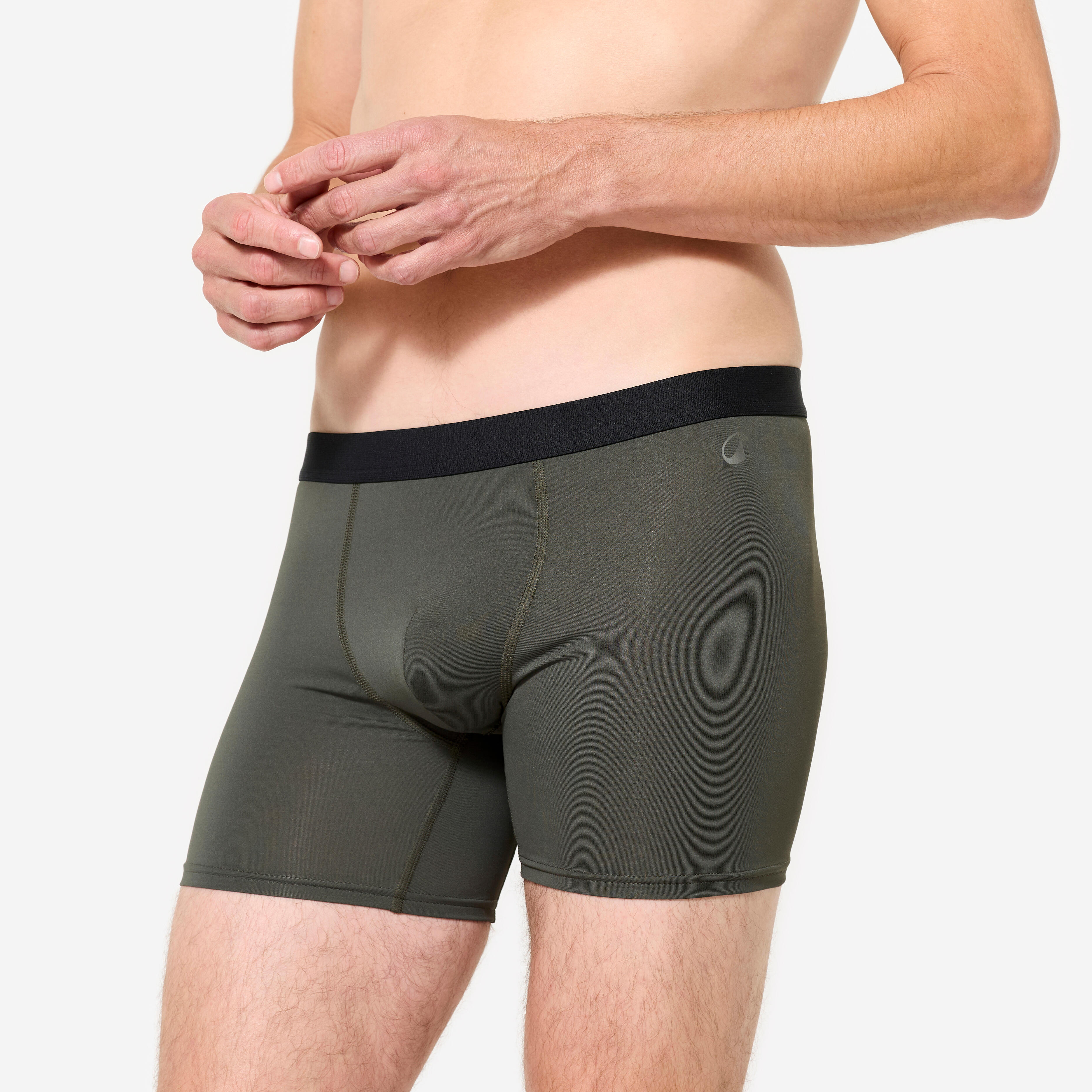 Men Pack of 3 Stretchable Boxer Shorts - Dark Blue/Blue/Khaki