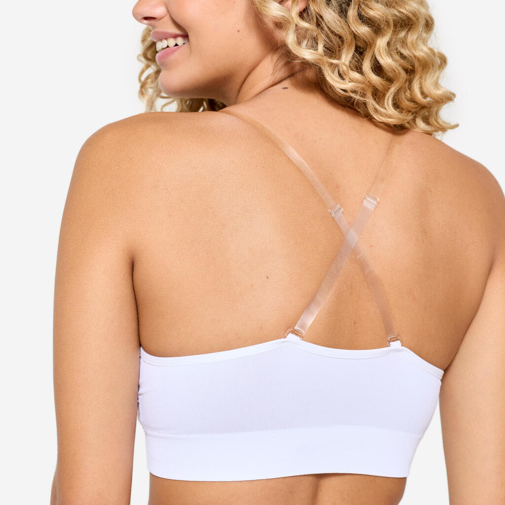 Tanz-Bustier Damen wechselbare Träger leichter Halt - beige 