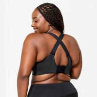Women's High Support Convertible Strap Sports Bra, E-H Cups - Black
