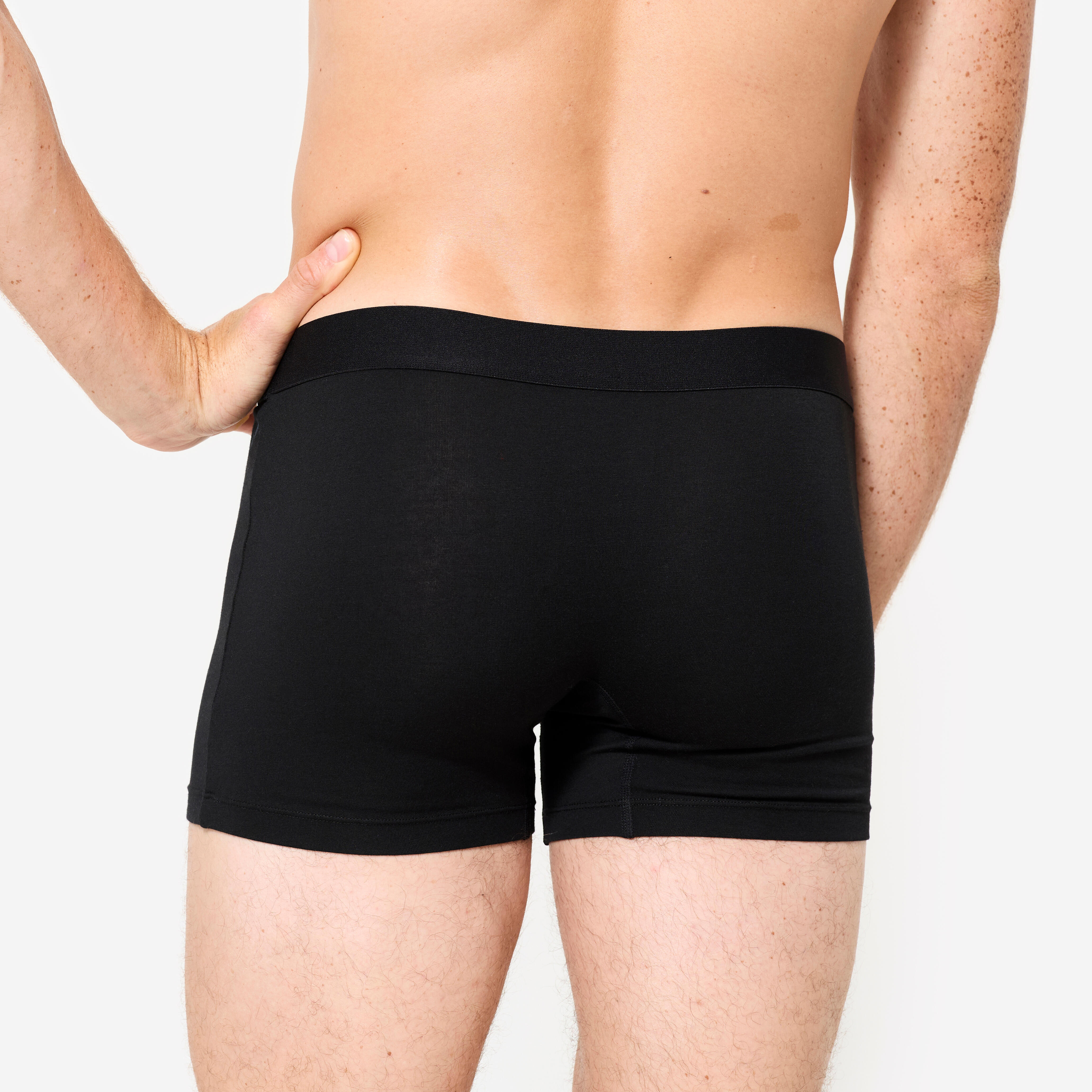 Men Pack of 3 Stretchable Boxer Shorts - Black/Grey/Blue