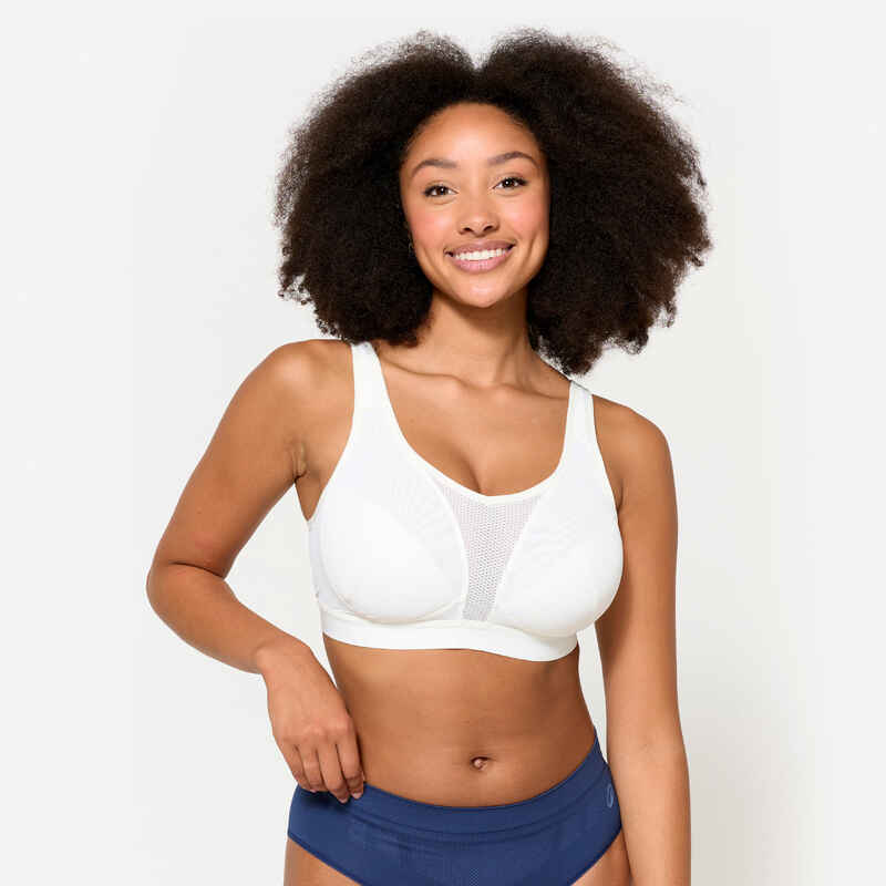 Women's High Support Convertible Strap Sports Bra - White