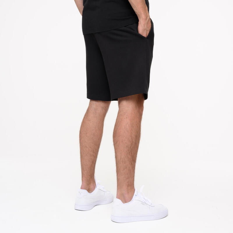 Short en coton homme, noir