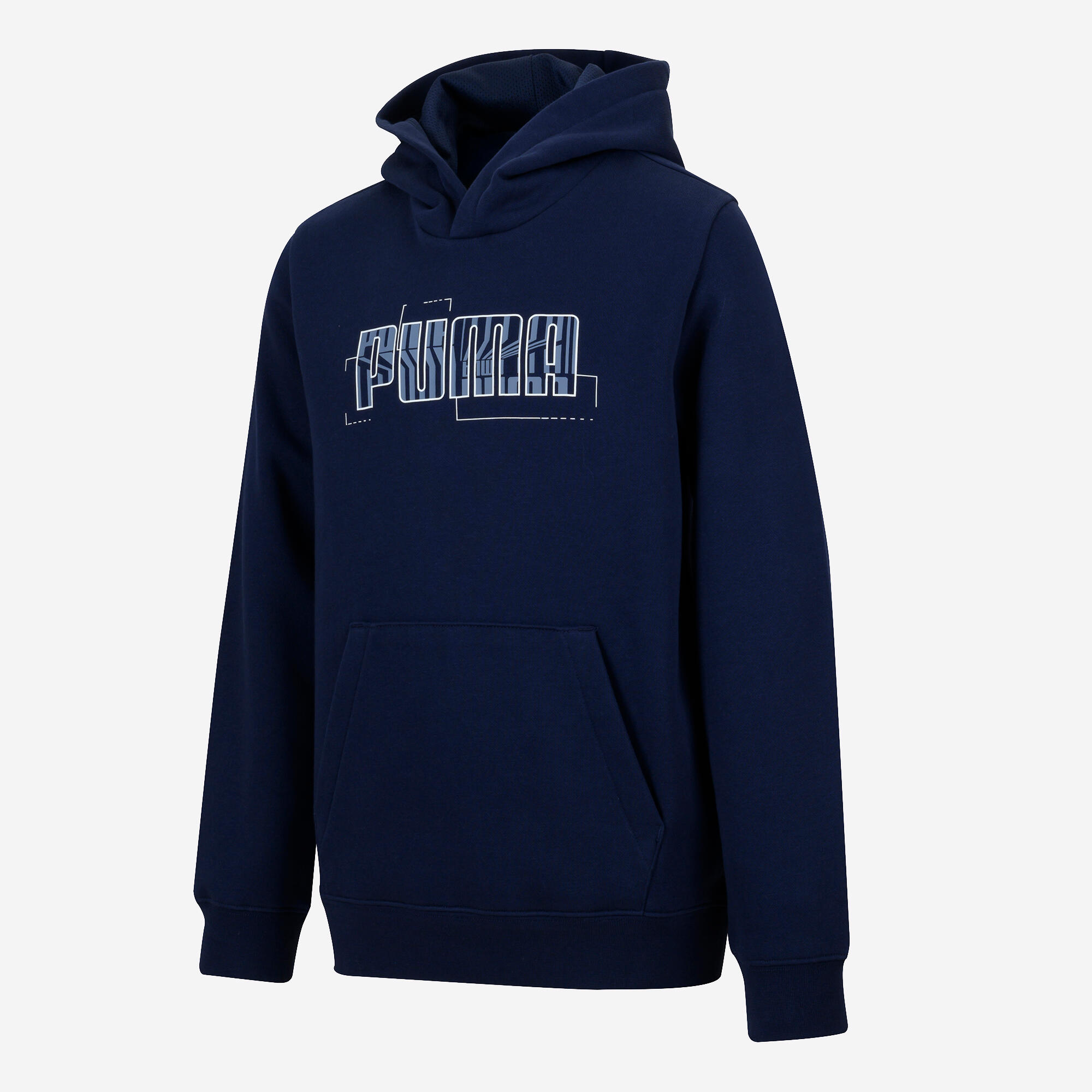 Kinderhoodie met opdruk blauw 2/5