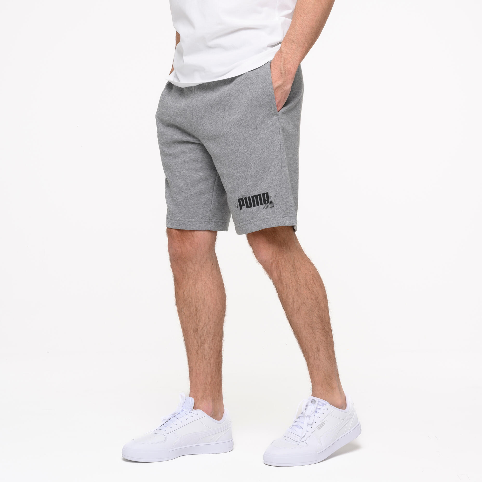 Short en coton homme, gris 2/8