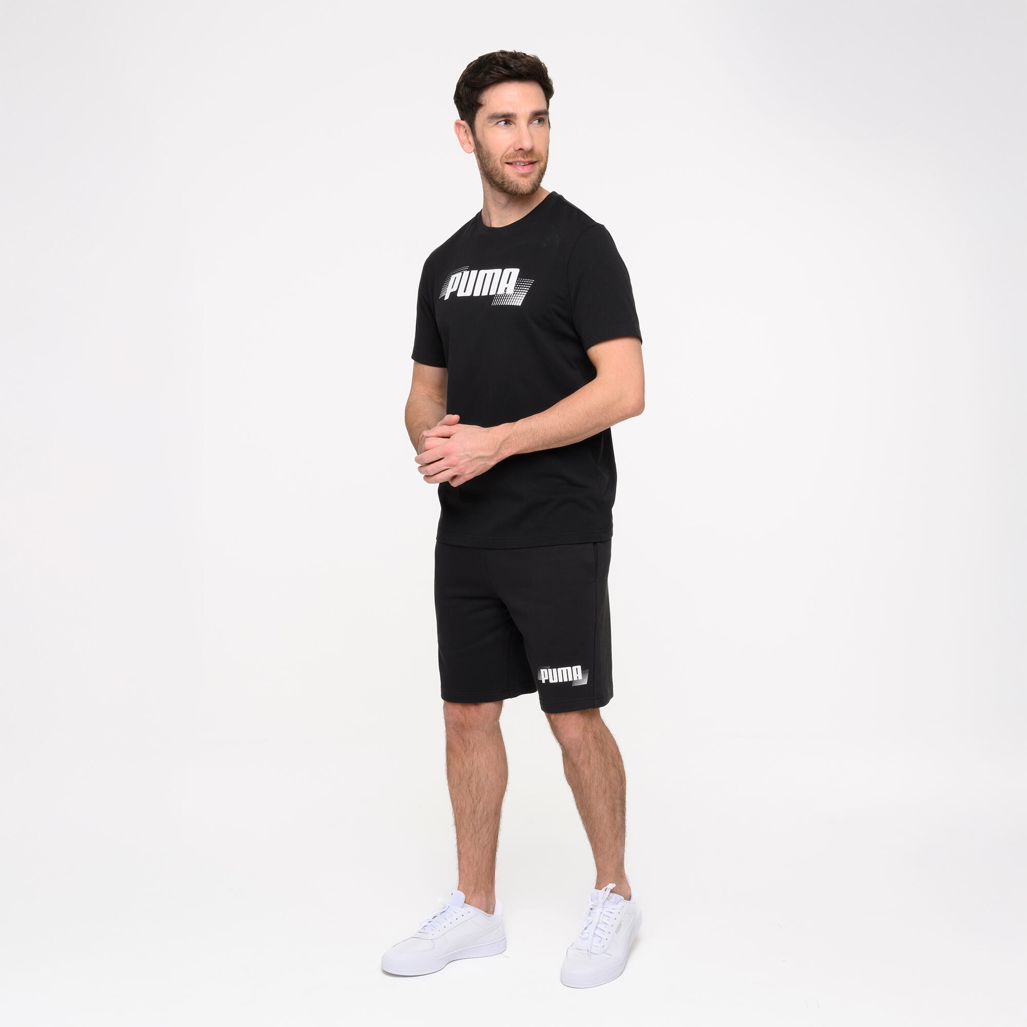 Pantalón Corto Hombre Negro Algodón 4/8