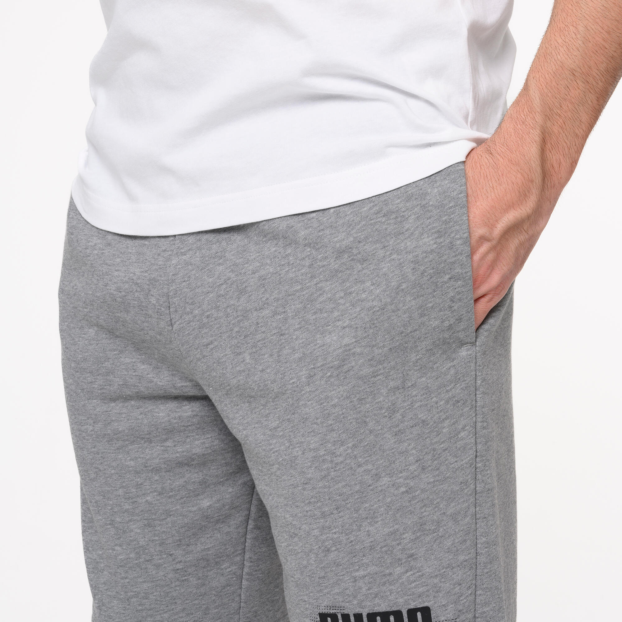 Short en coton homme, gris 6/8
