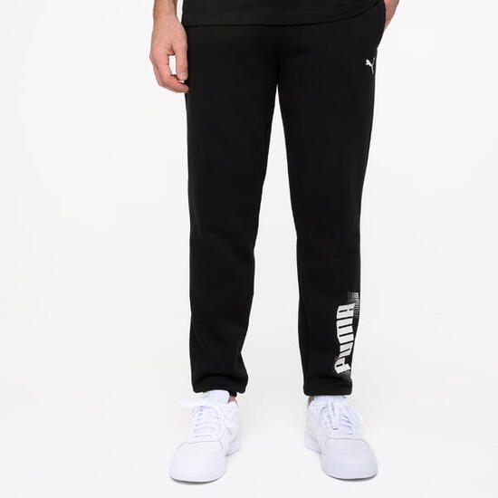 Pantaloni tuta Puma uomo slim fit felpati neri