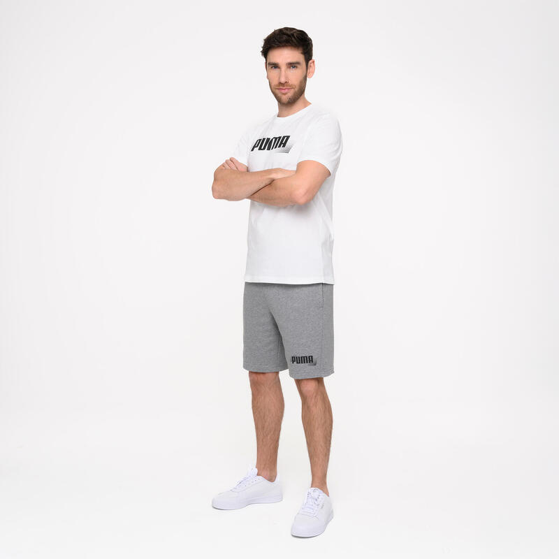 Short en coton homme, gris