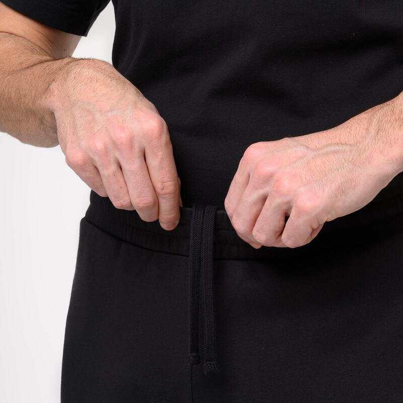 Short en coton homme, noir