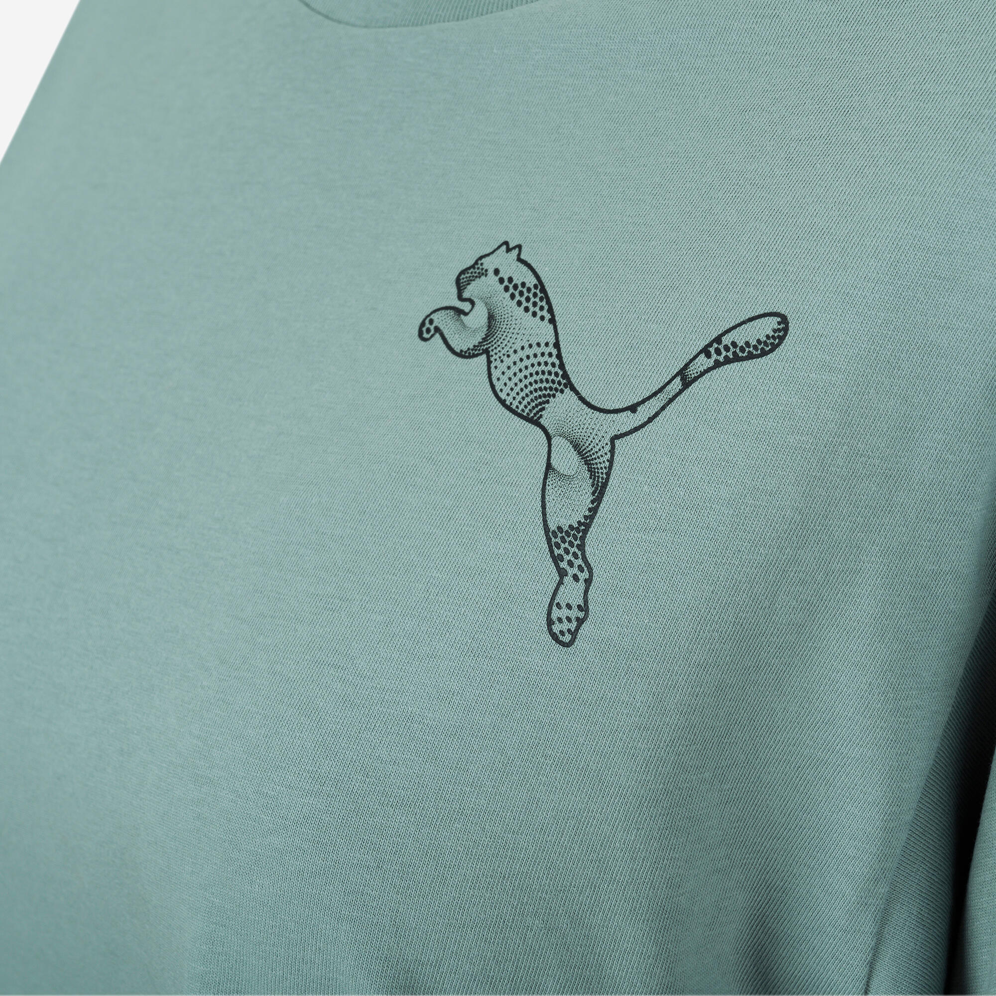 Kort dames-T-shirt katoen groen 4/4