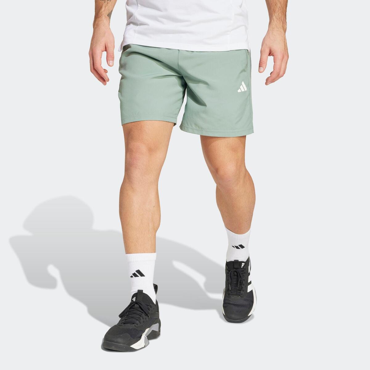 Short de fitness homme, vert