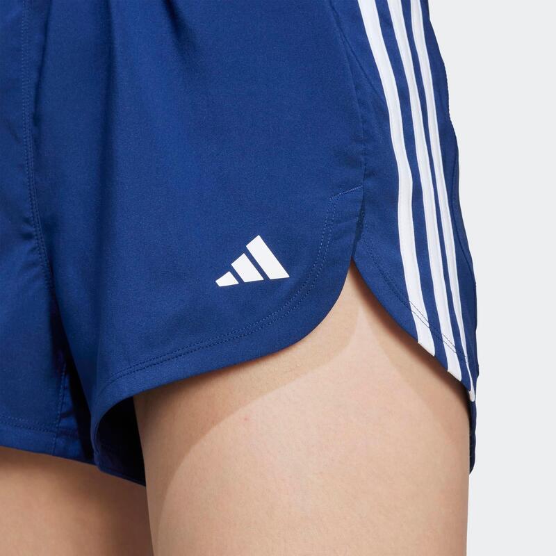 Short de fitness femme, bleu