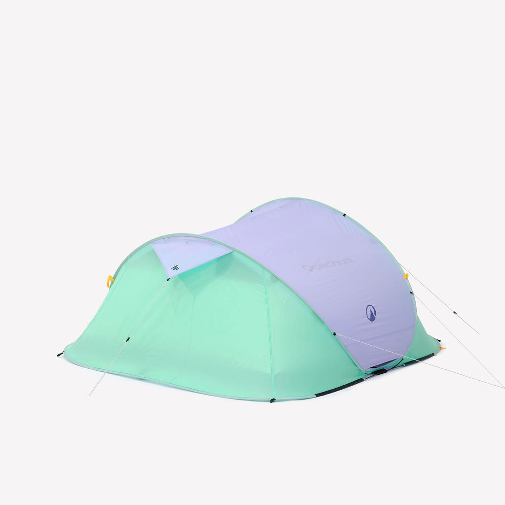 Carpa 2 seconds de camping para 3 personas  Quechua Edición limitada-Lila/Menta