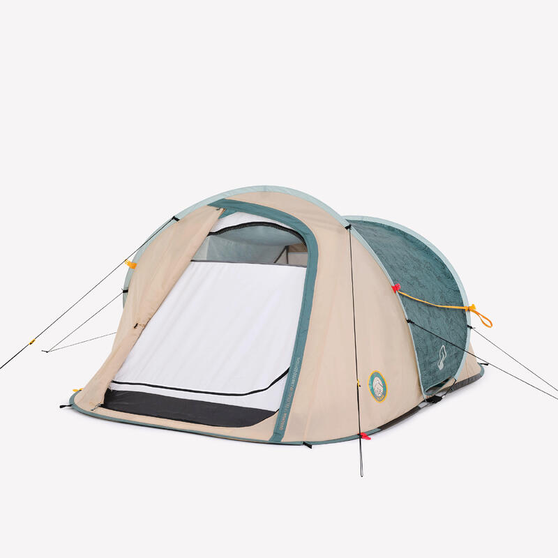 Tente de camping instantanée 2 places, 2 Seconds edition limité, Wood