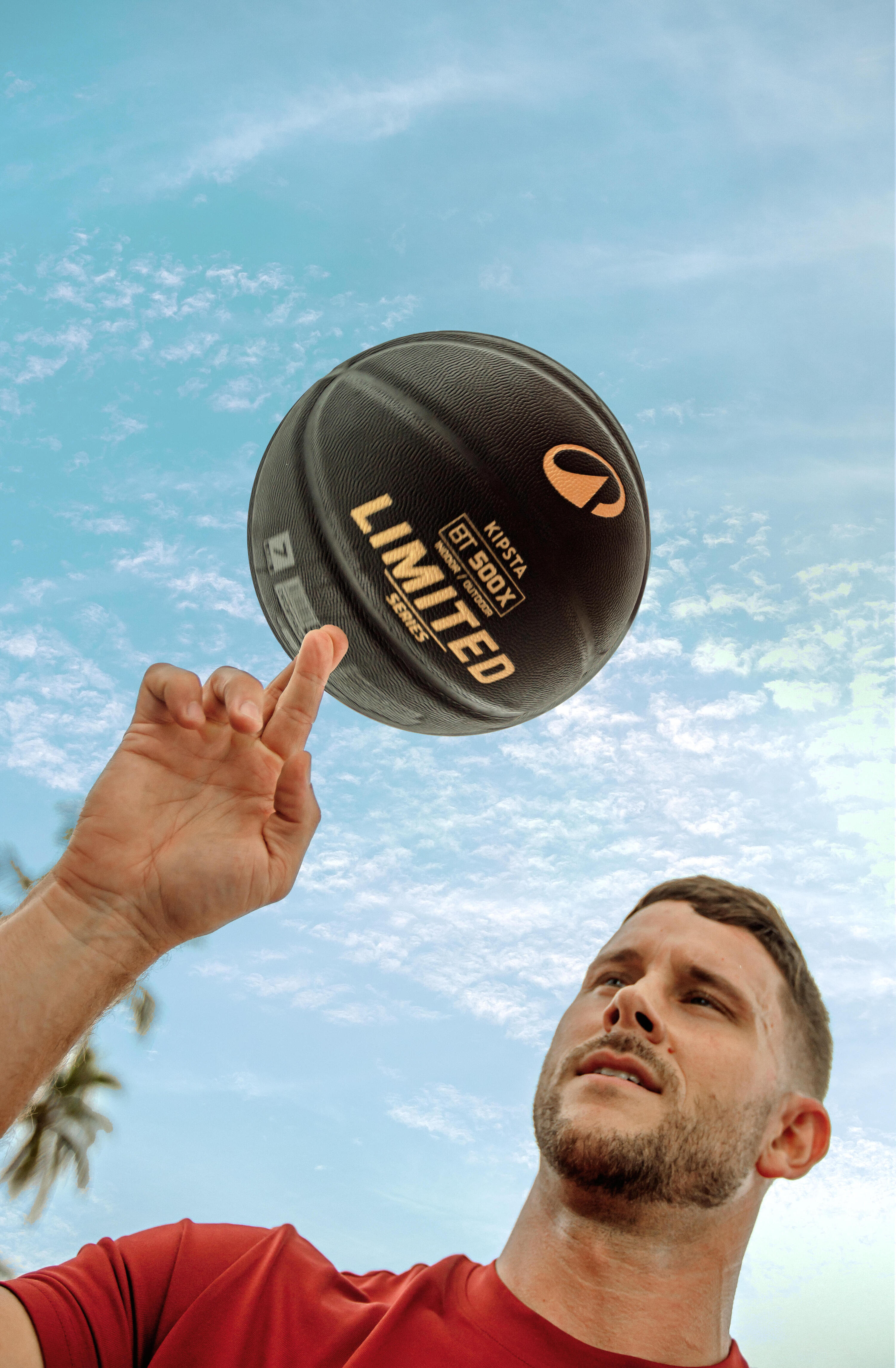 Basketbal maat 7 Grip Match BT500X zwart goud 7/12