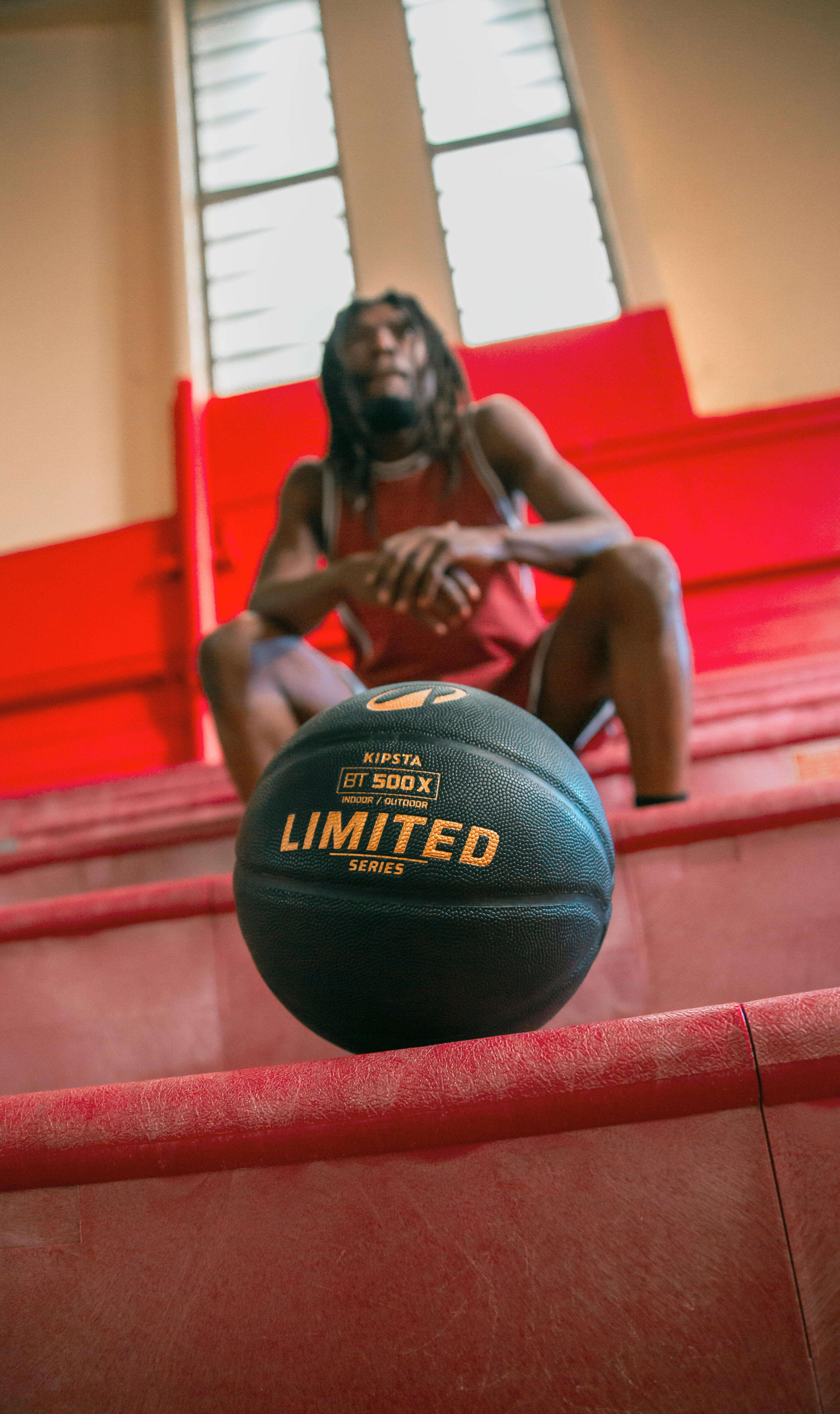 Basketbal maat 7 Grip Match BT500X zwart goud 10/12