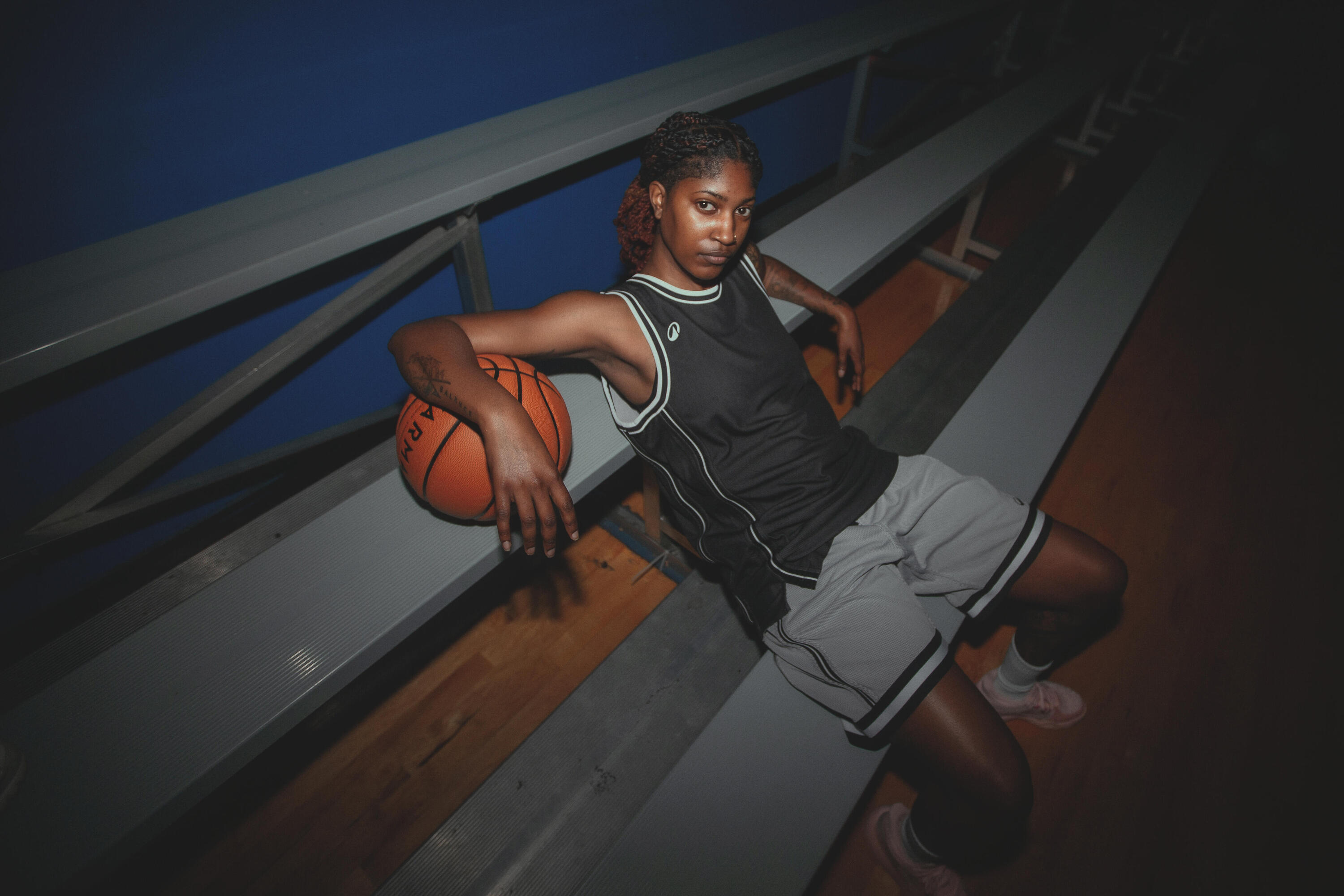 Maillot de Basketball sans manche réversible Adulte - TKR-500 noir blanc 15/15