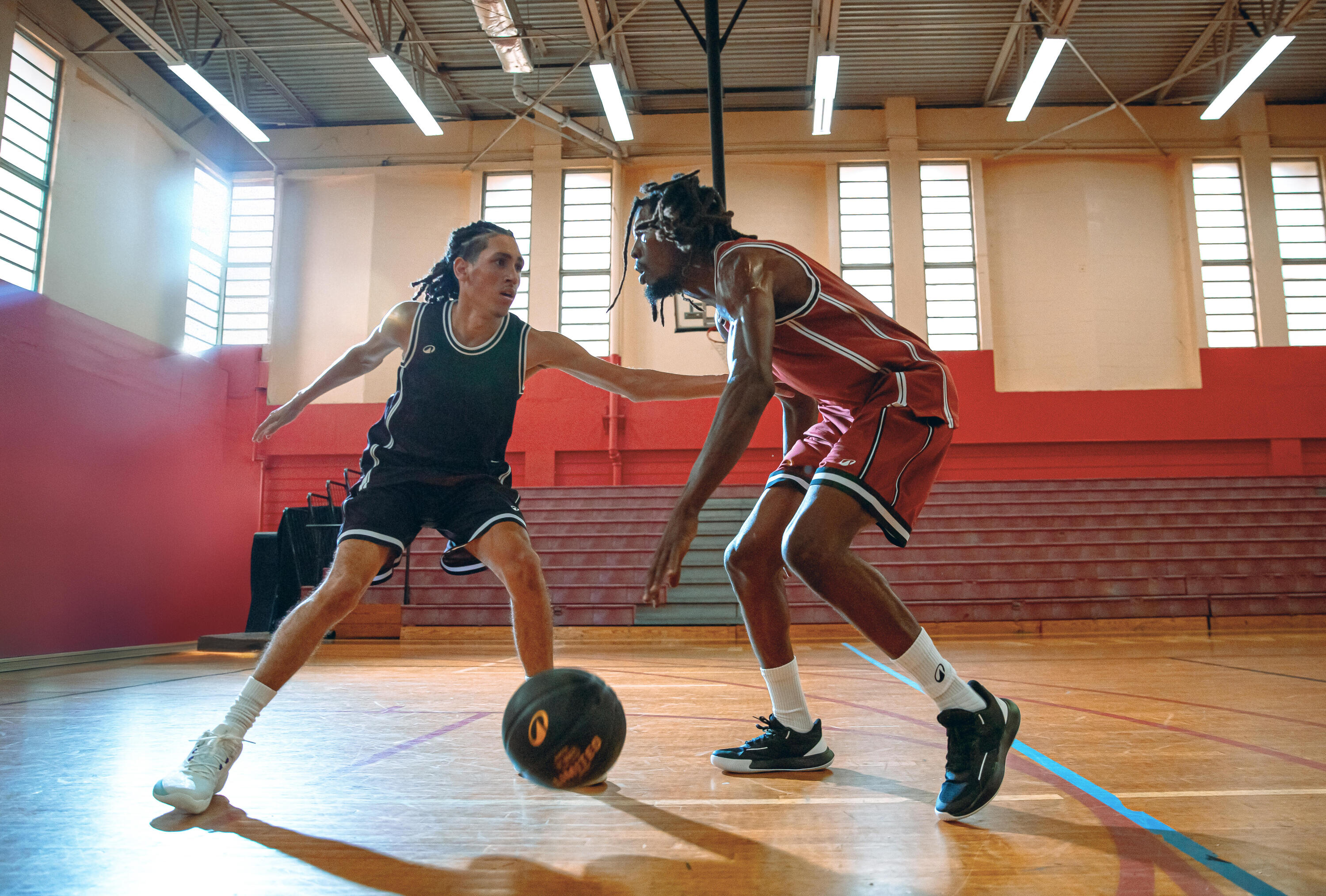 Basketball-Wendetrikot ärmellos, für Erwachsene - TKR-500 Schwarz-Rot 9/14