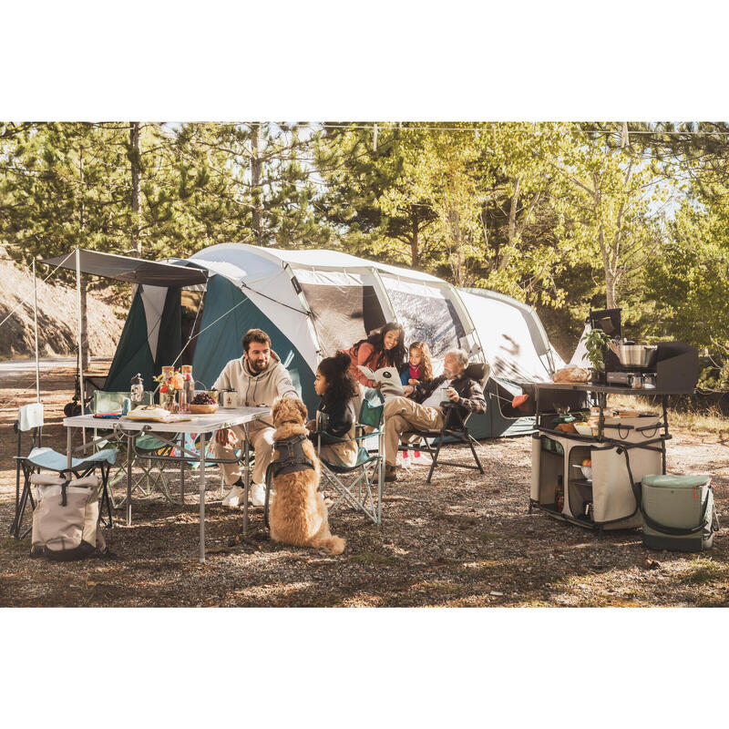 Tenda de campismo com varetas 6 pessoas, 3 quartos ARPENAZ 6.3 F&B 