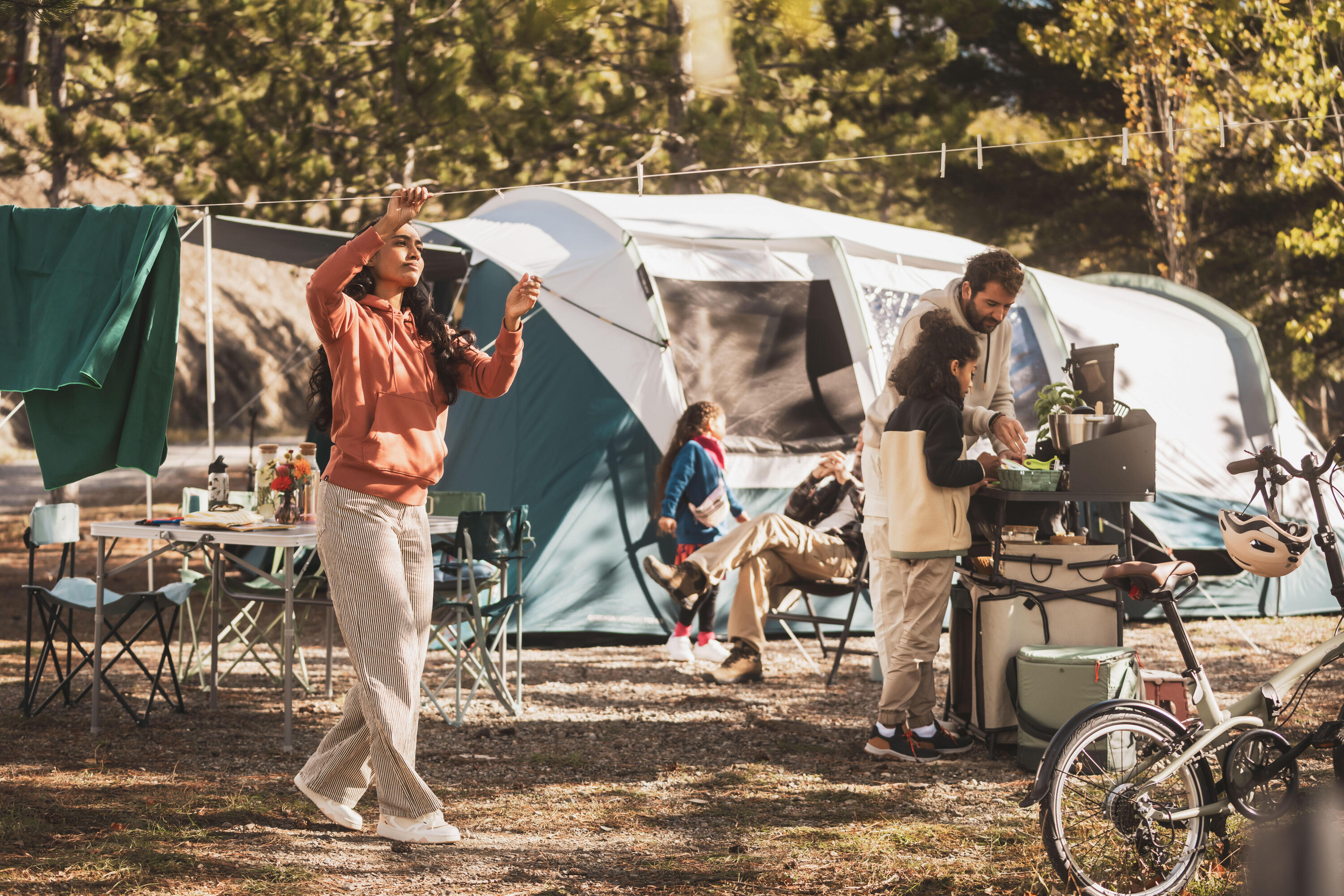 6-Person / 3-Room Camping Pole Tent, Arpenaz 6.3 F & B 19/21