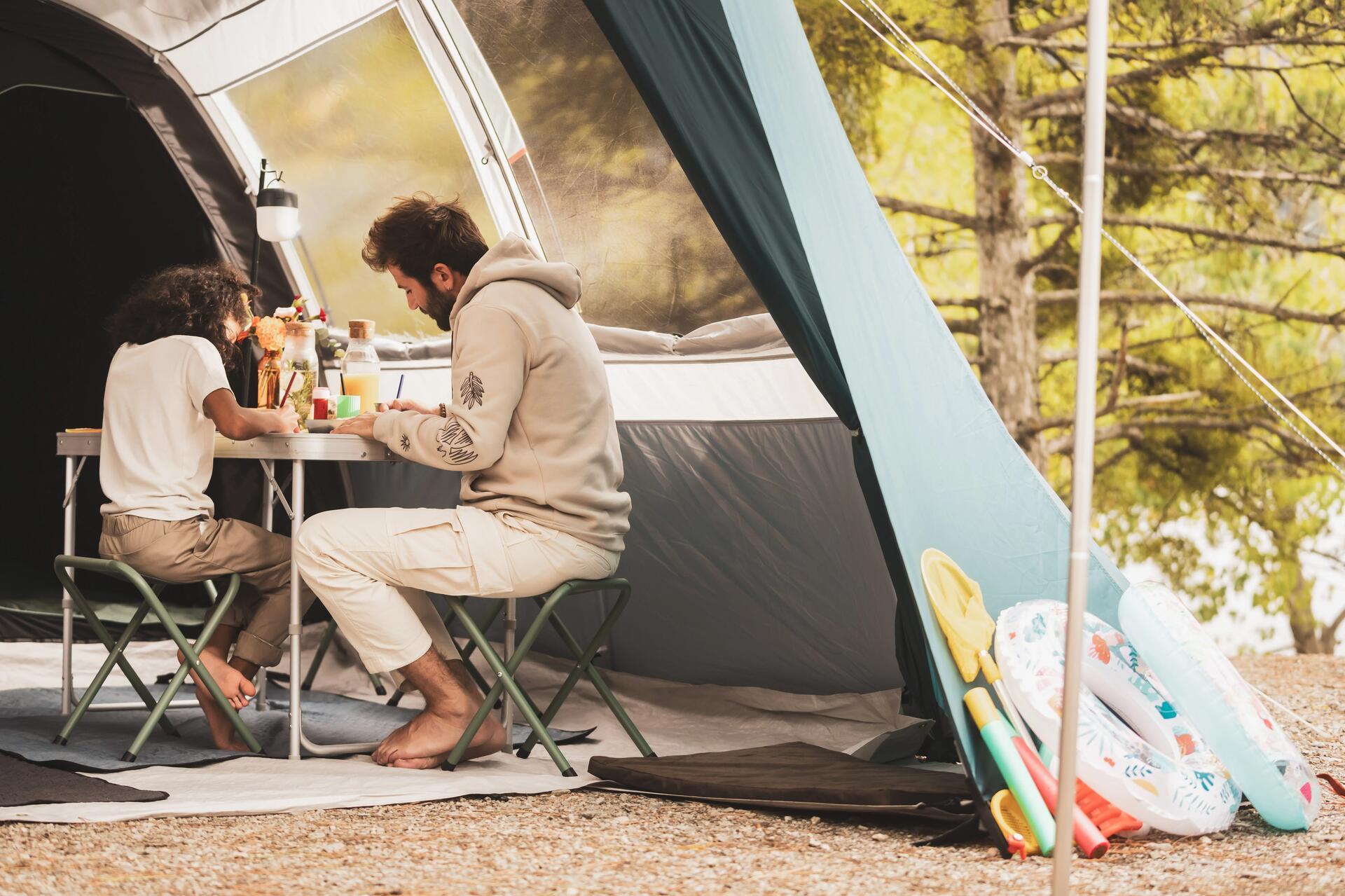 CORT GONFLABIL CAMPING - AIR SECONDS 4.1 F&amp;B - 4 PERSOANE - 1 CAMERĂ