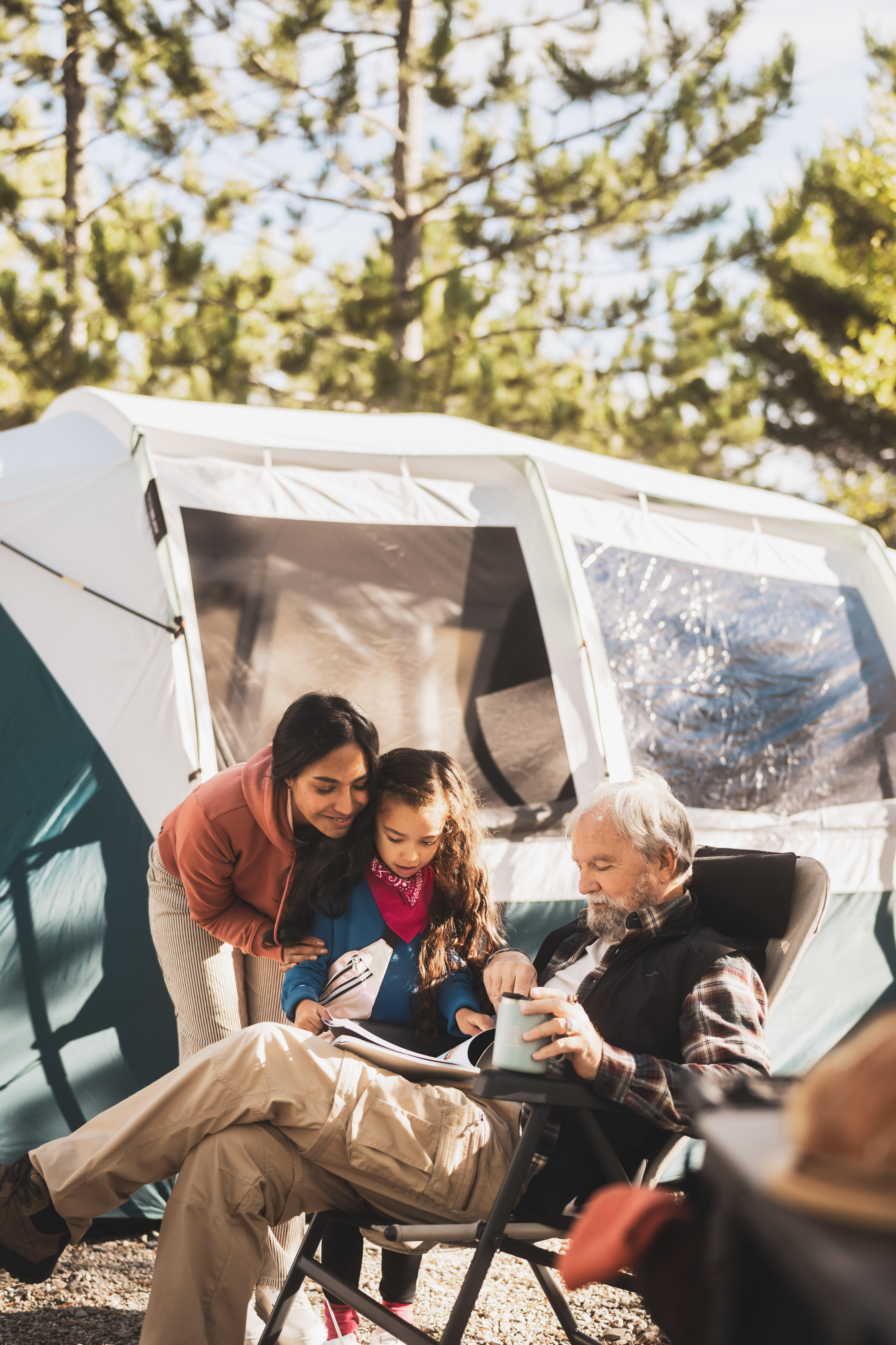 Chaise de camping pliante ultra confortable et inclinable 5 positions - QUECHUA