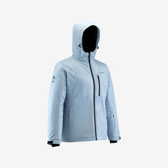 Ski-jas voor dames ijsblauw