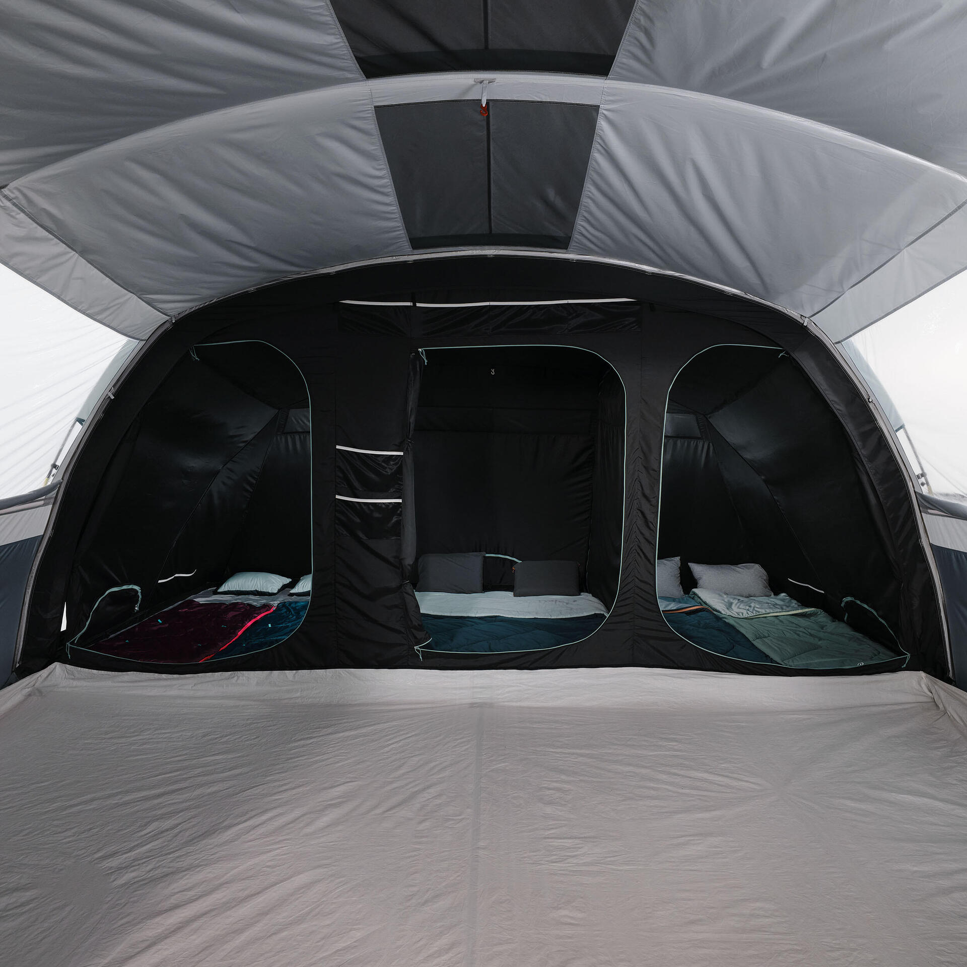 6-Person / 3-Room Camping Pole Tent, Arpenaz 6.3 F & B