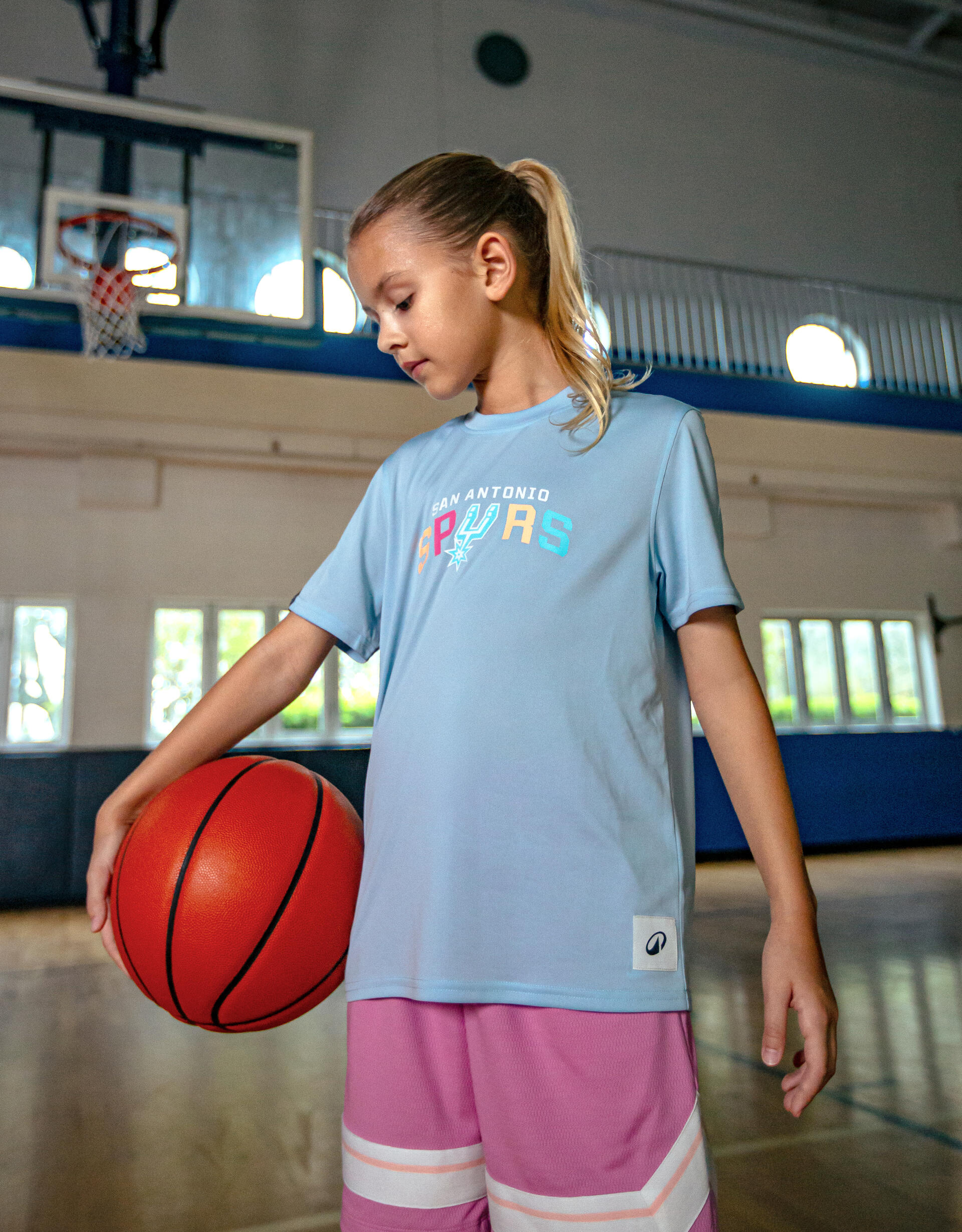 Kids' Basketball T-Shirt 900 NBA Spurs Blue