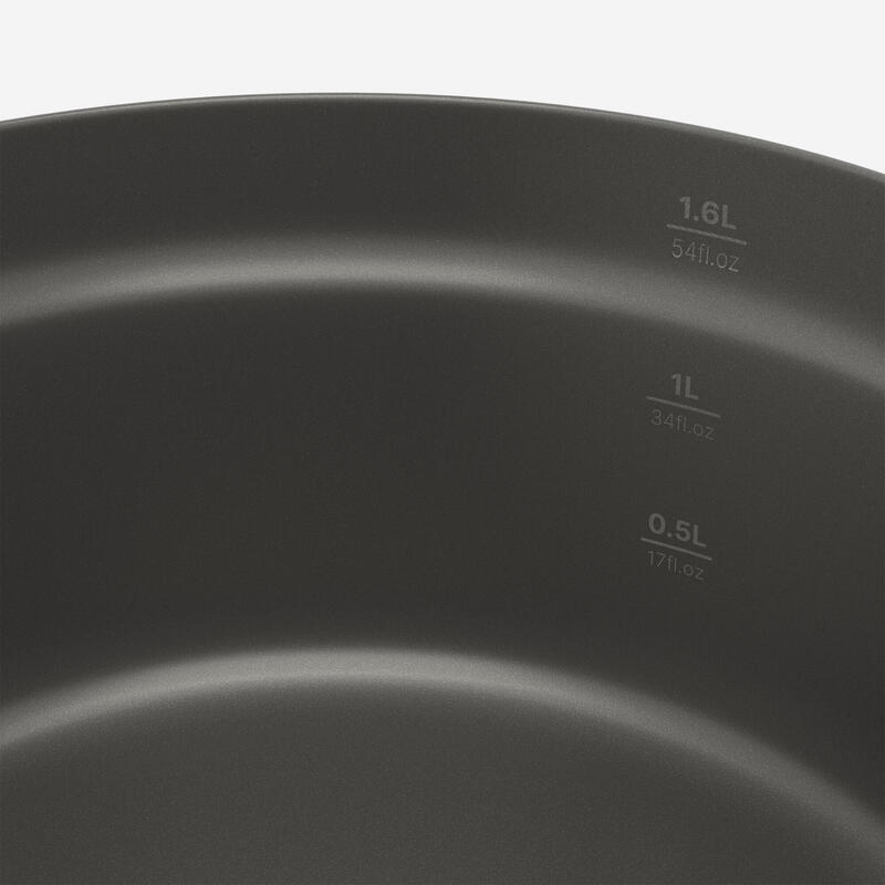 Conjunto de cozinha 500 de campismo em aço inox+anti-aderente - 2P - 15 peças.