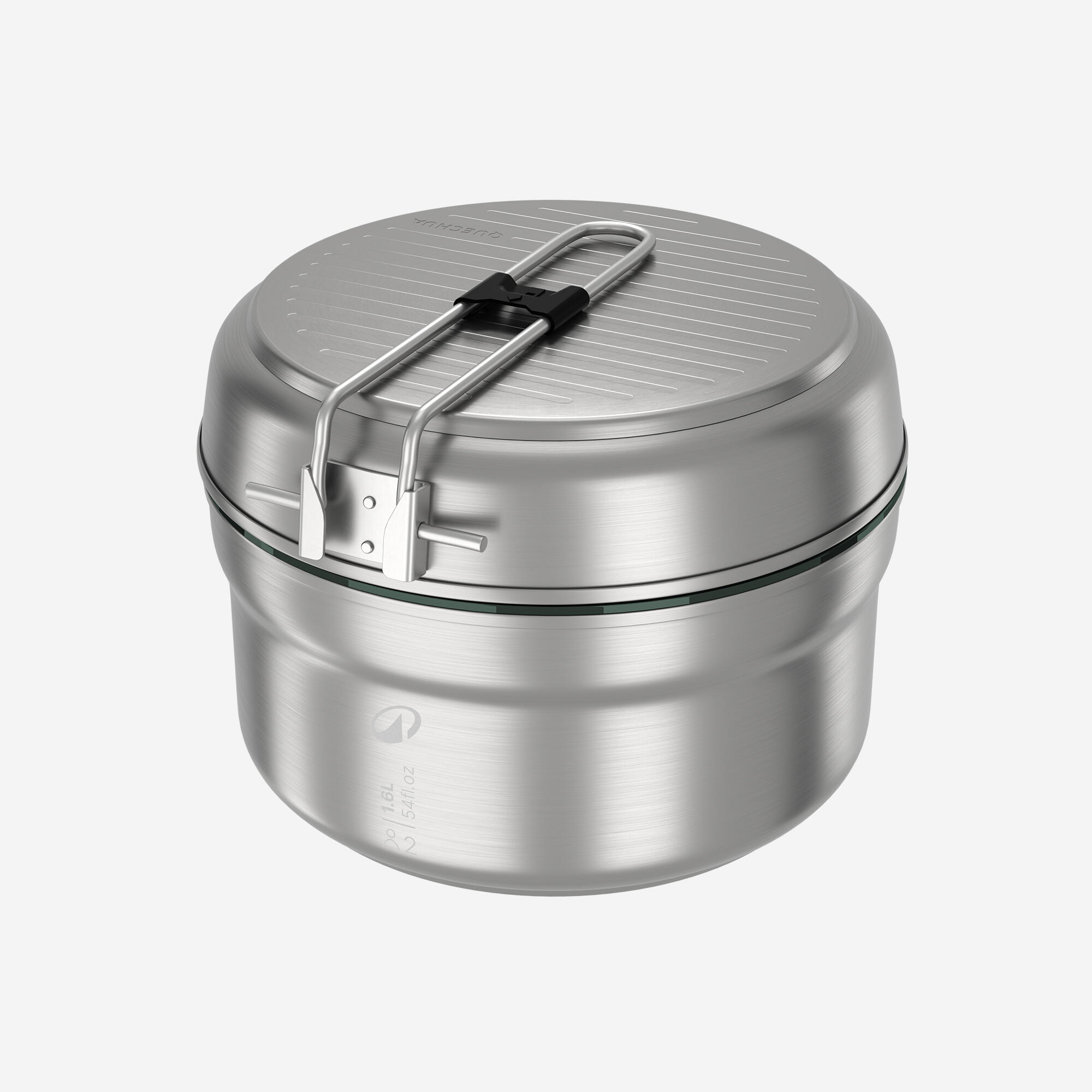 Stainless steel, non-stick camping cookset 500 for 2 people - 15-piece 3/10