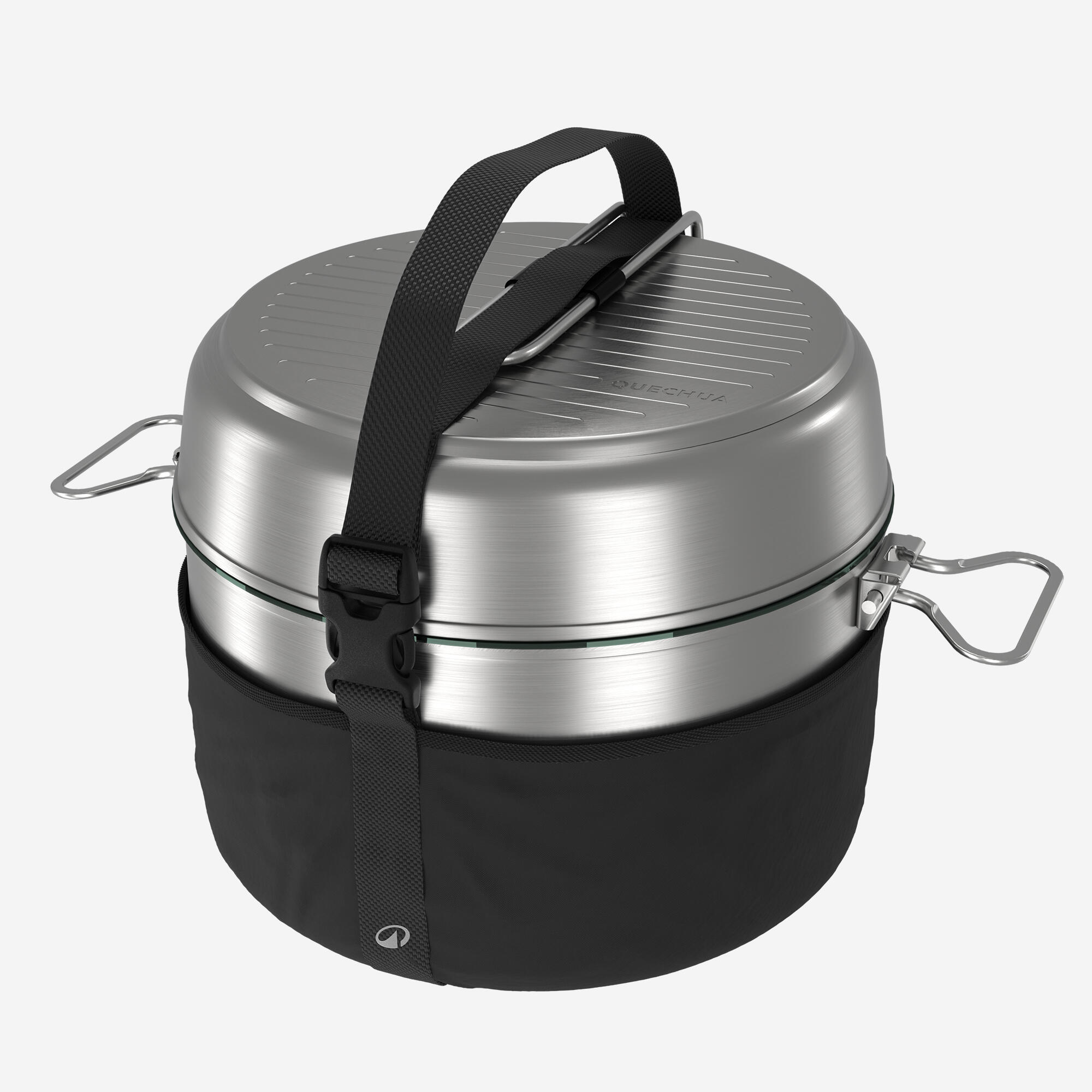 4-Person Stainless Steel Non-stick Cook Set 25 Items - QUECHUA