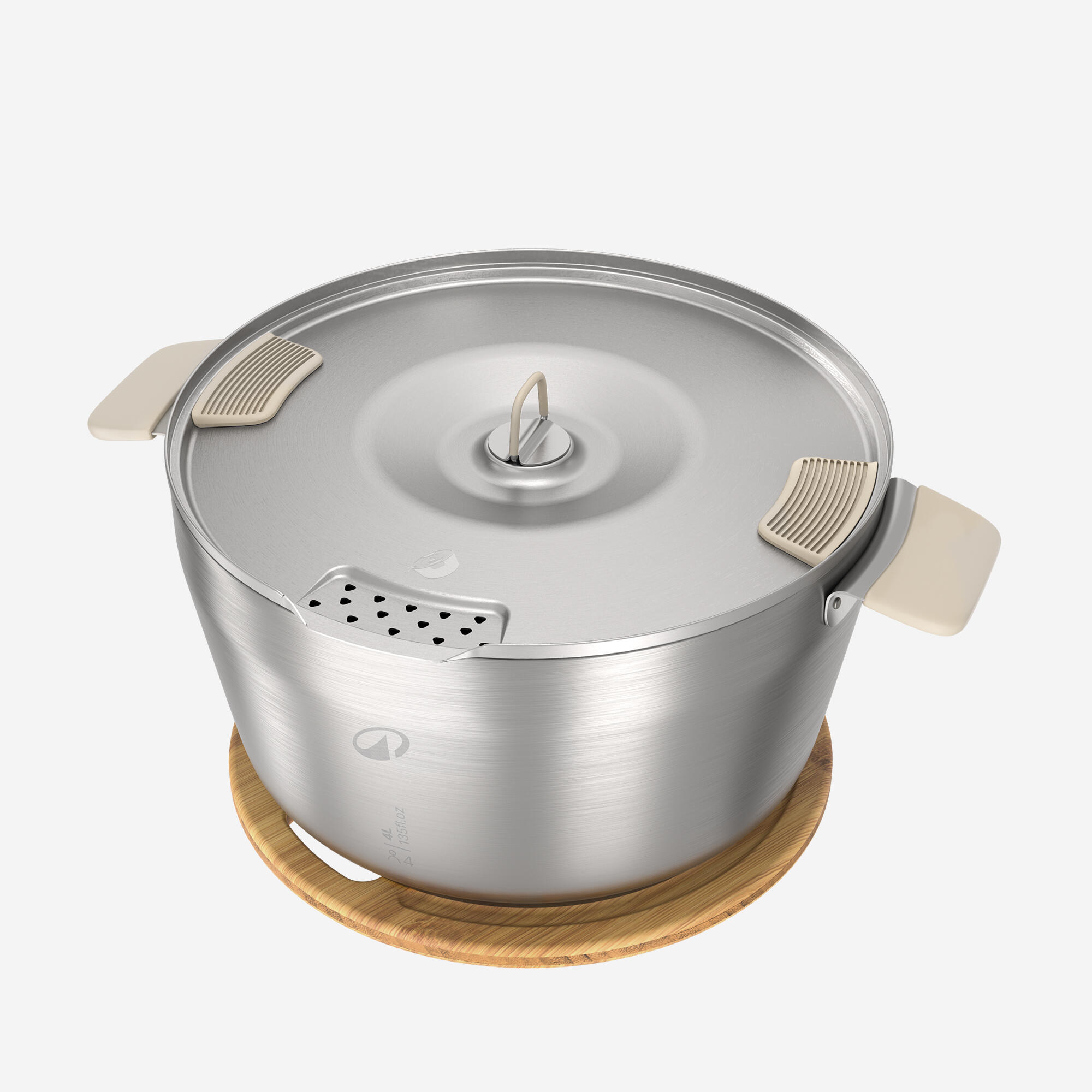 Stainless steel, non-stick XL camping cookset 900 for 4 people - 33 pieces 8/17