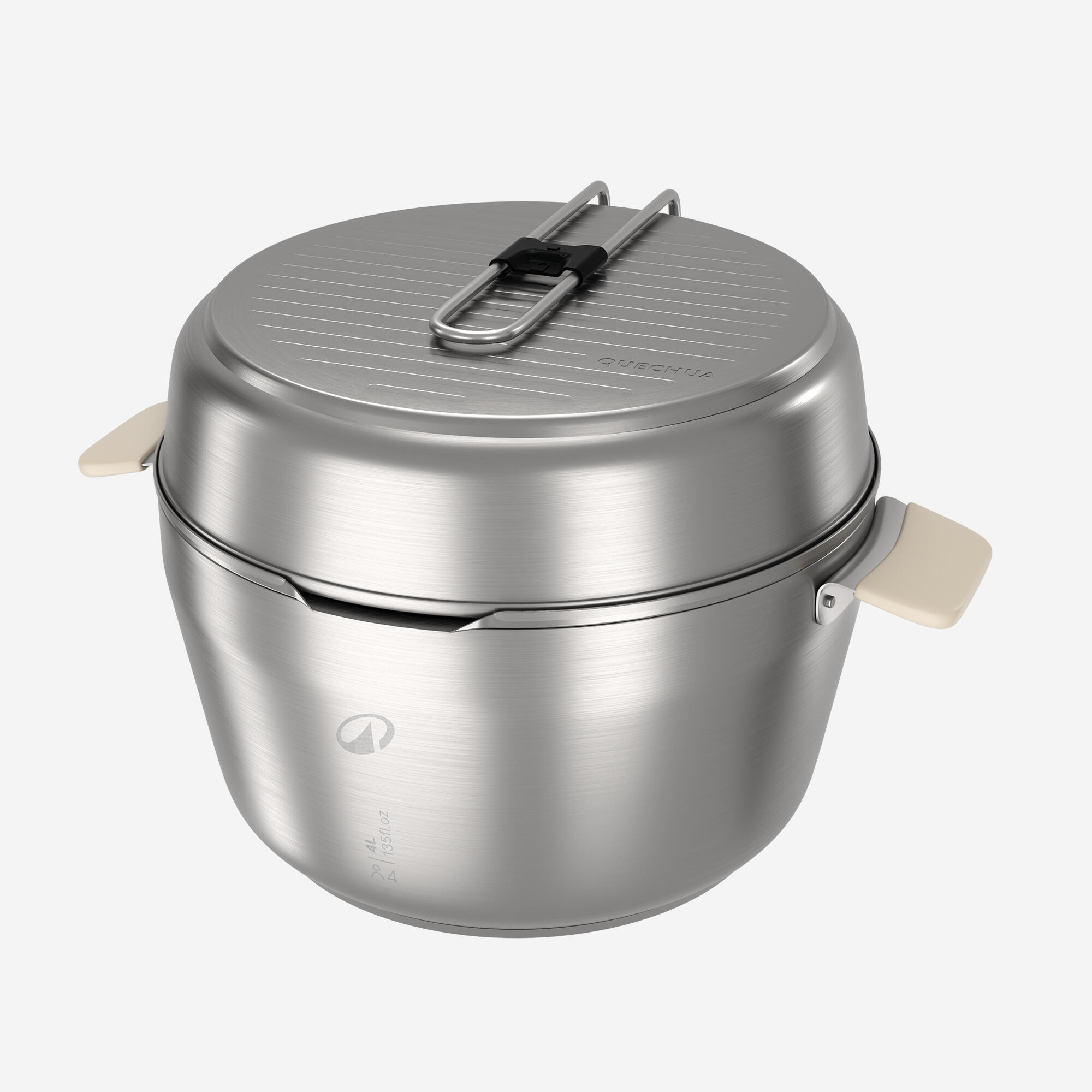 Ensemble de cuisine en inox anti-adhésif 33 morceaux pour 4 personnes, 900 - QUECHUA