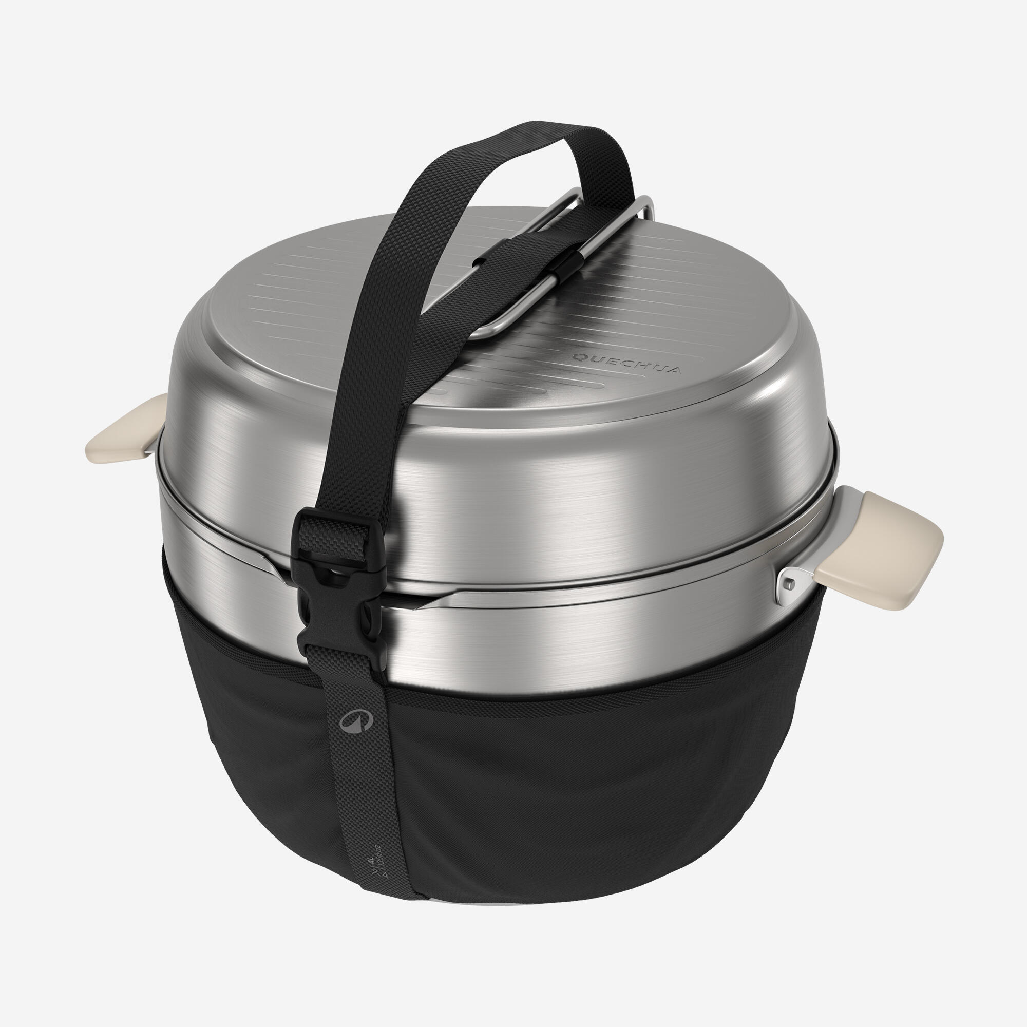Stainless steel, non-stick XL camping cookset 900 for 4 people - 33 pieces 12/17