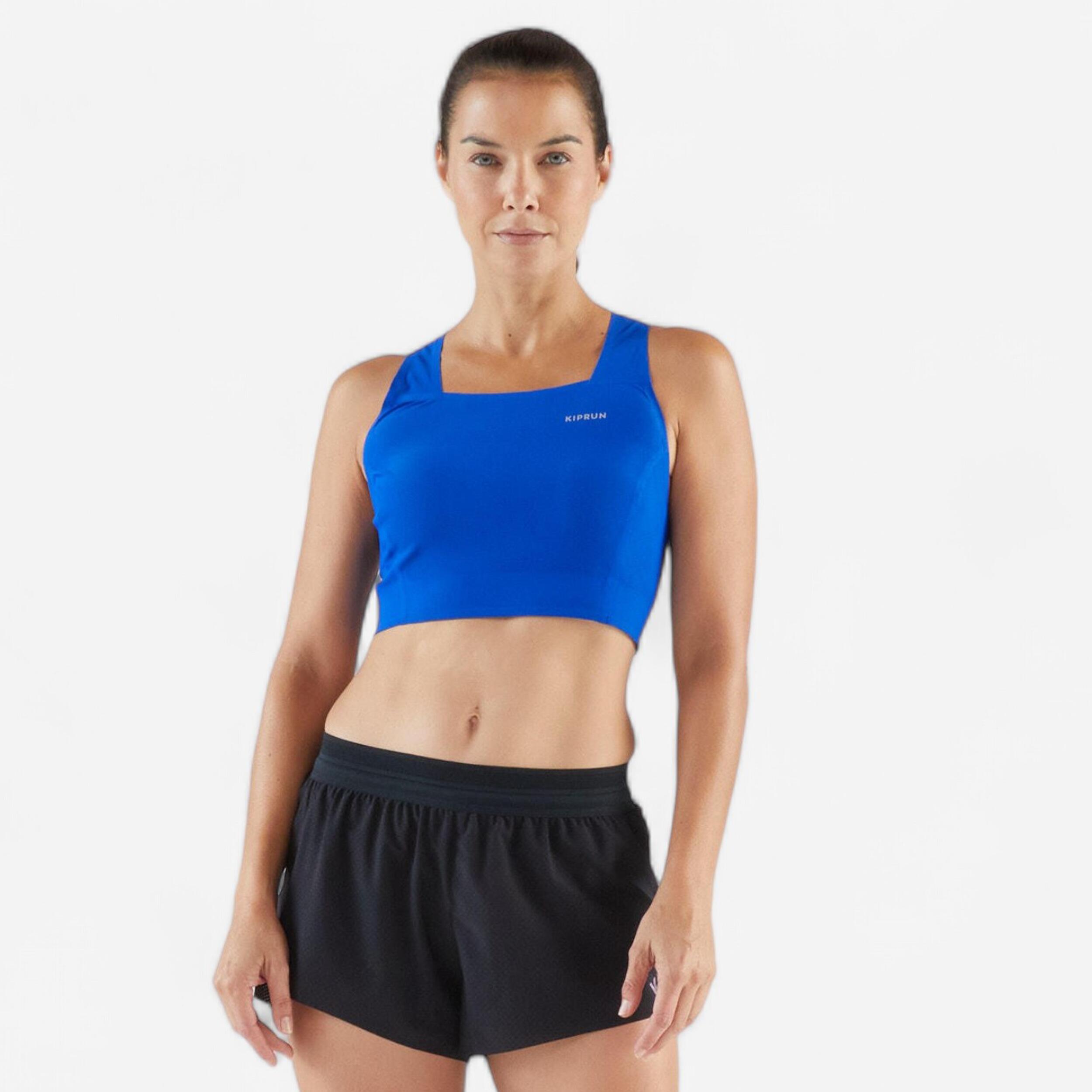 KIPRUN Débardeur de Running Crop top léger Femme - KIPRUN 900 Light bleu Méline ROLLIN