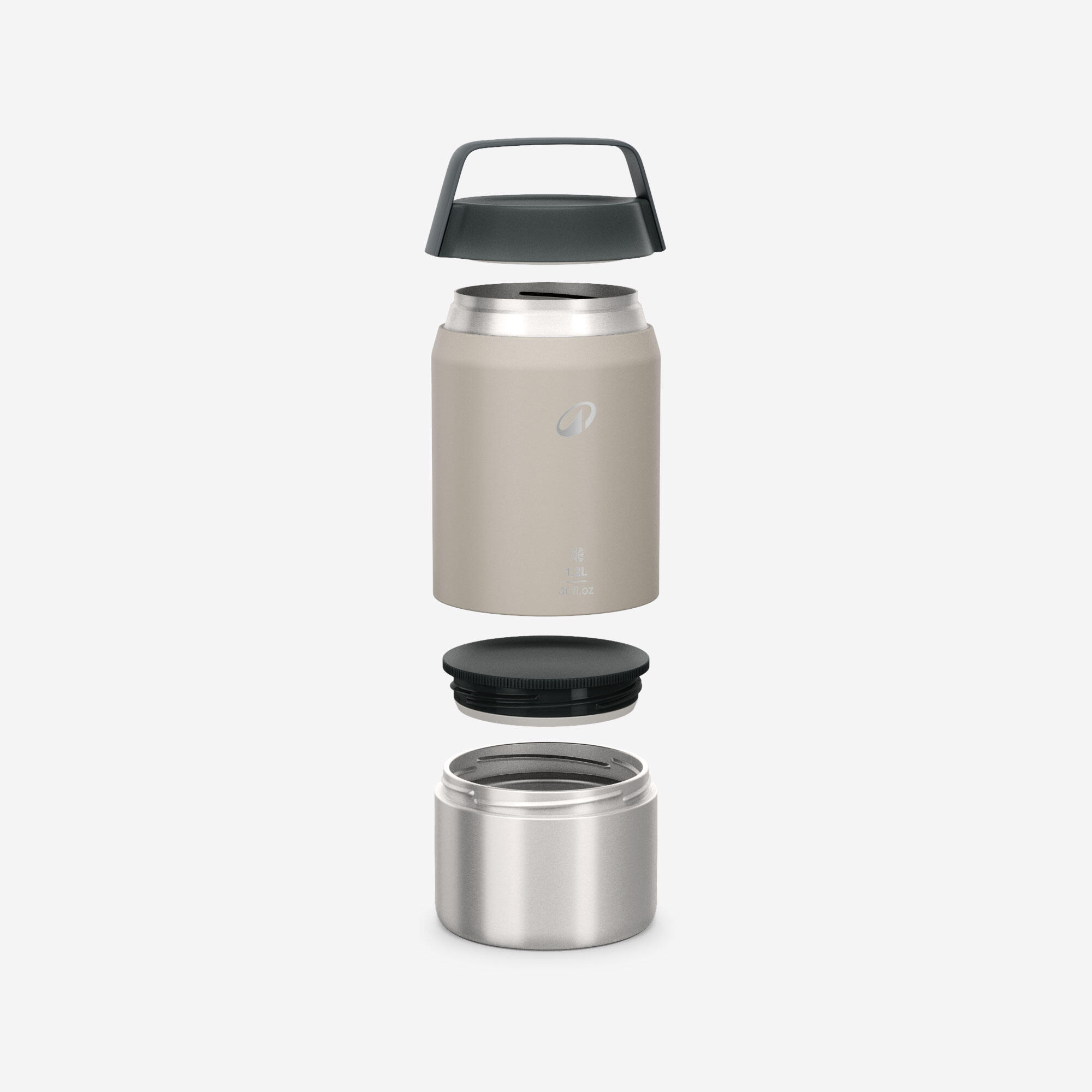900 isothermal stainless steel 1.2 litre food box for camping, hiking/trekking 2/9