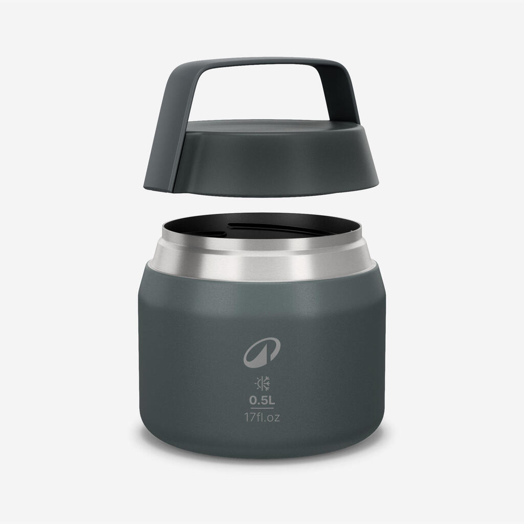 0.5L s. steel insulated food storage container 900 for camping hiking & trekking