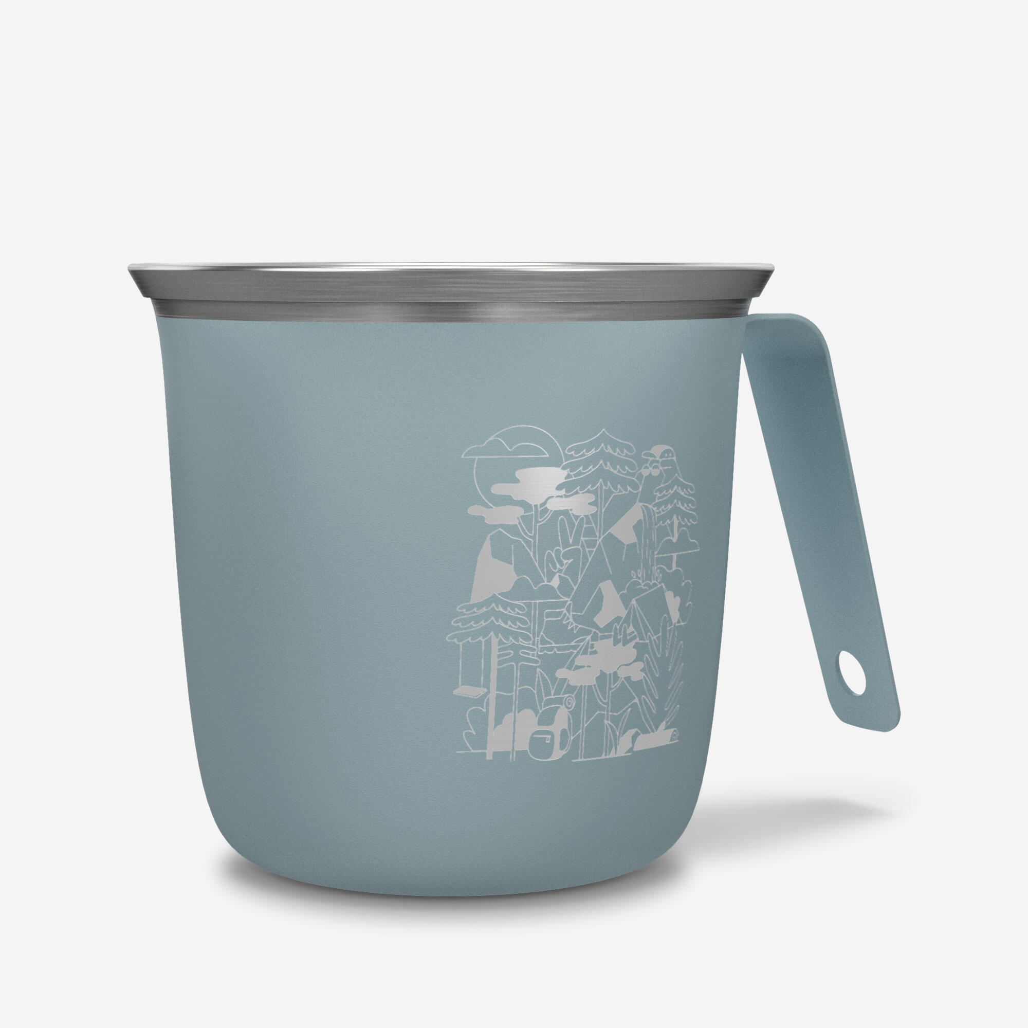 Tasse de camping en acier inoxydable 300 ml - QUECHUA