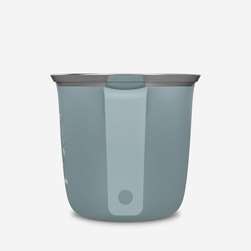Tasse 500 acier inox 0,3L, pour le camping et la randonnée - Bleue.