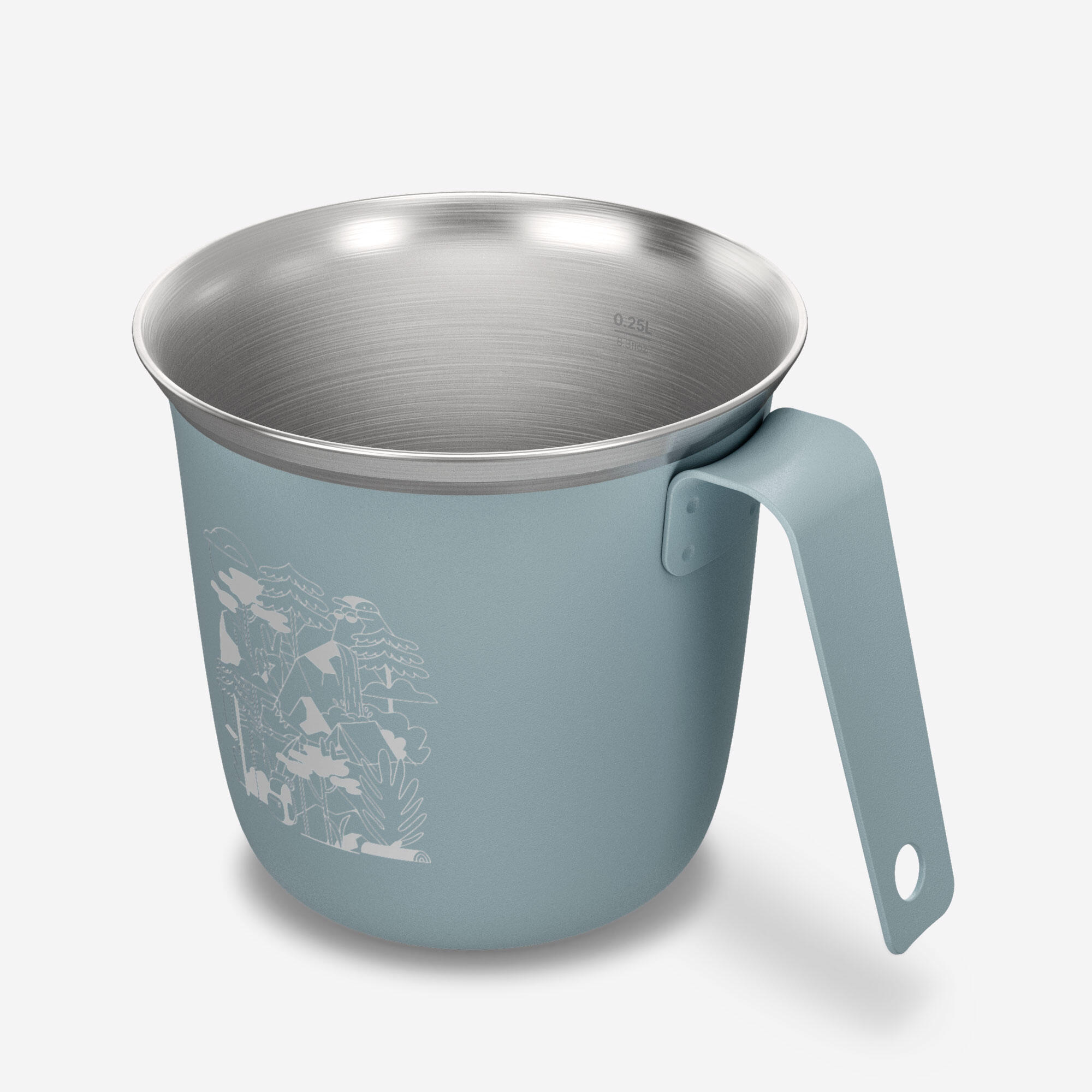 Tasse de camping en acier inoxydable 300 ml - QUECHUA