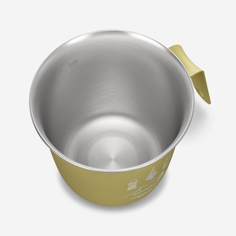 Cană 500 oțel inoxidabil pentru drumeție și camping 0,3L Galben