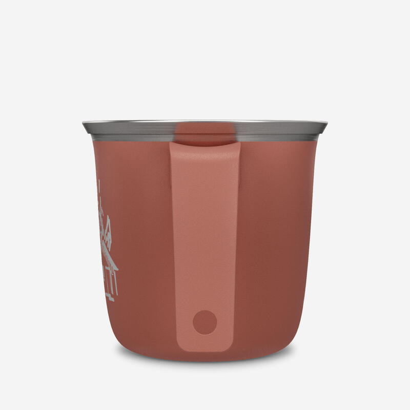 Tasse 500 acier inox 0,3L, pour le camping et la randonnée - Rouge.