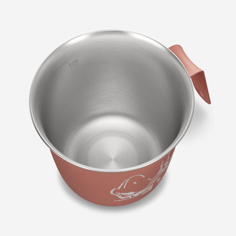 Tasse 500 acier inox 0,3L, pour le camping et la randonnée - Rouge.