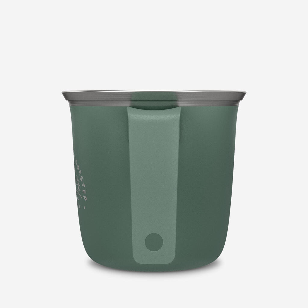 Tasse 500 acier inox 0,3L, pour le camping et la randonnée - Verte.
