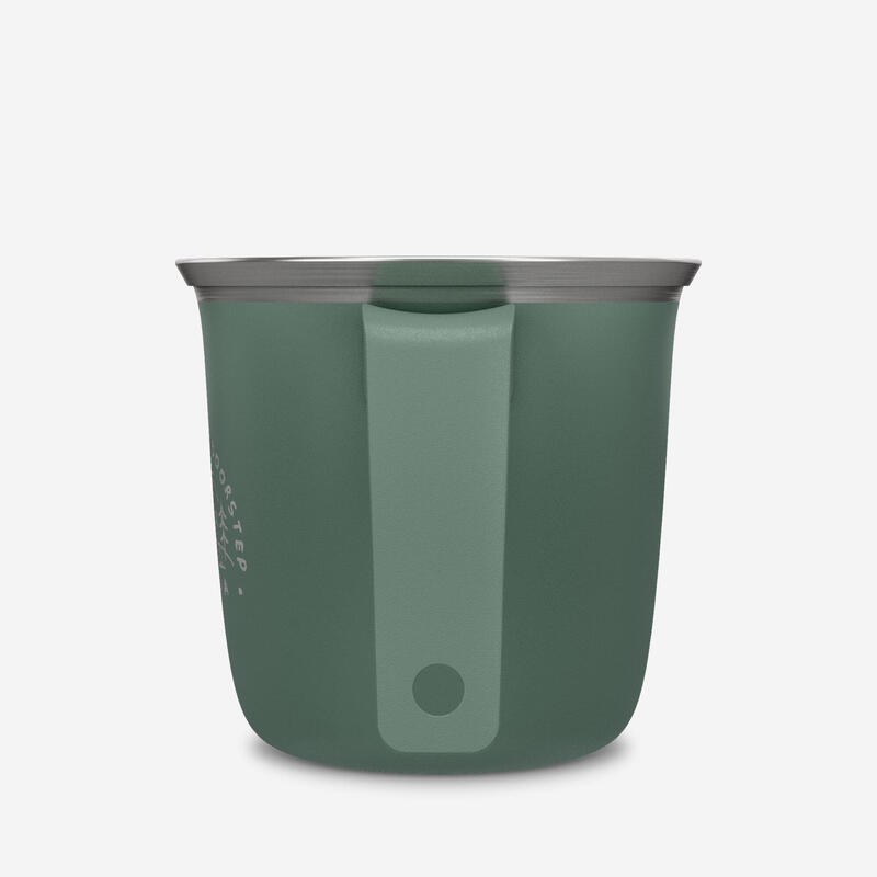 Tasse 500 acier inox 0,3L, pour le camping et la randonnée - Verte.