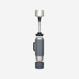 Botella isotérmica acero inox 1,5 L con filtro para té, senderismo y camping