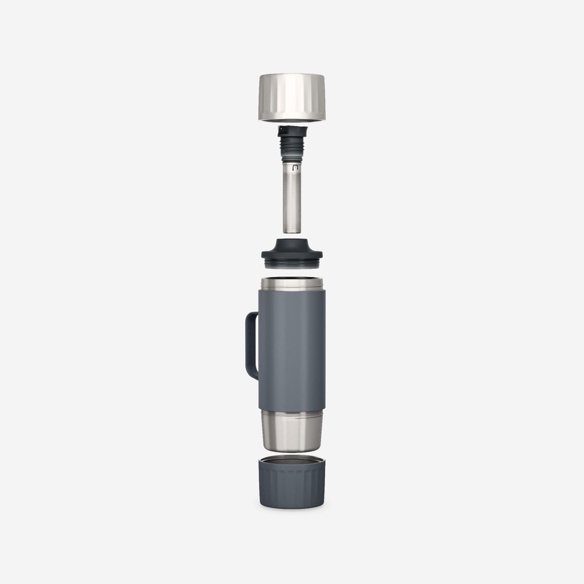 Termos inox cu capac cu filet pentru drumeție și camping 900 1,5L