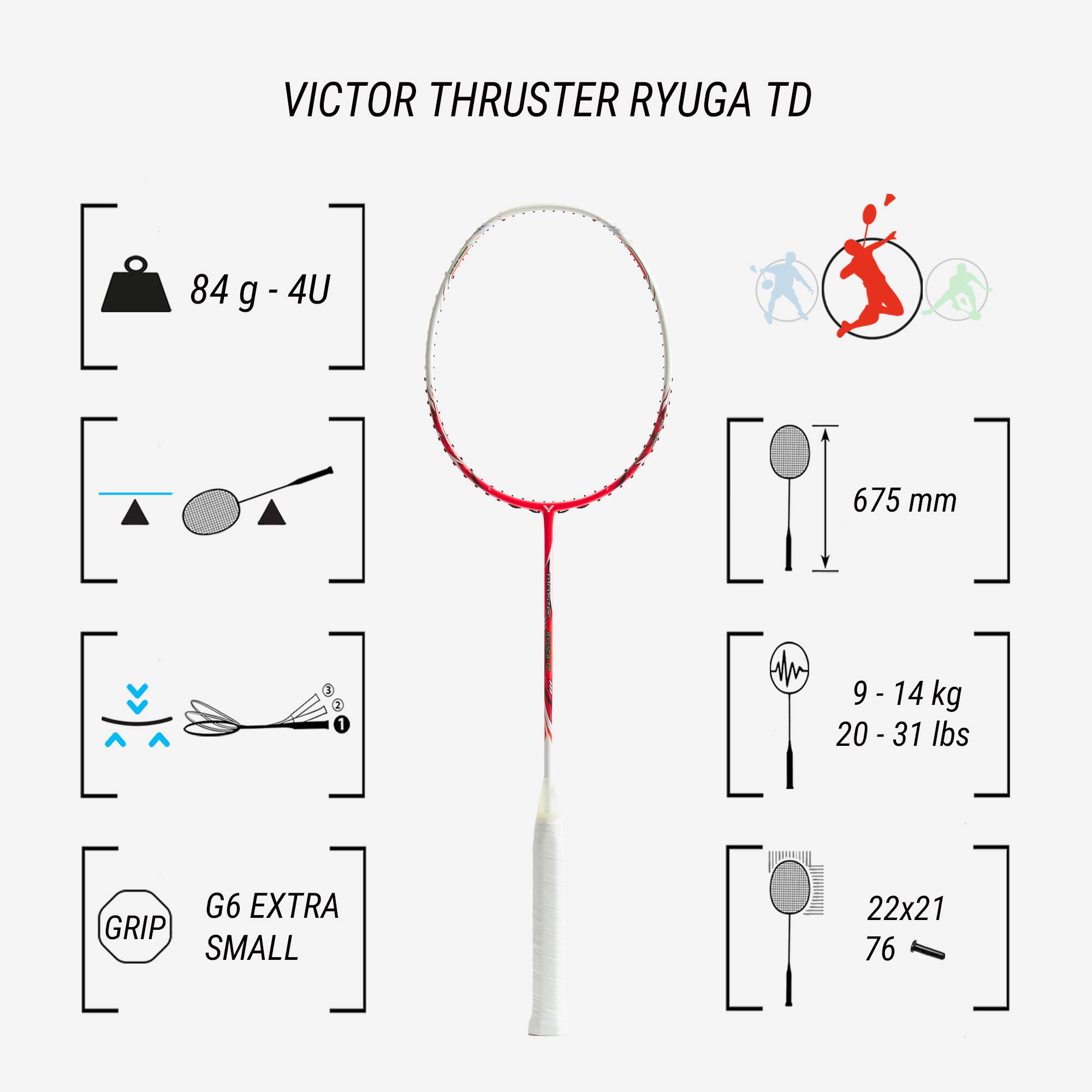 Raquette de badminton, Thruster Ryuga TD 2/9