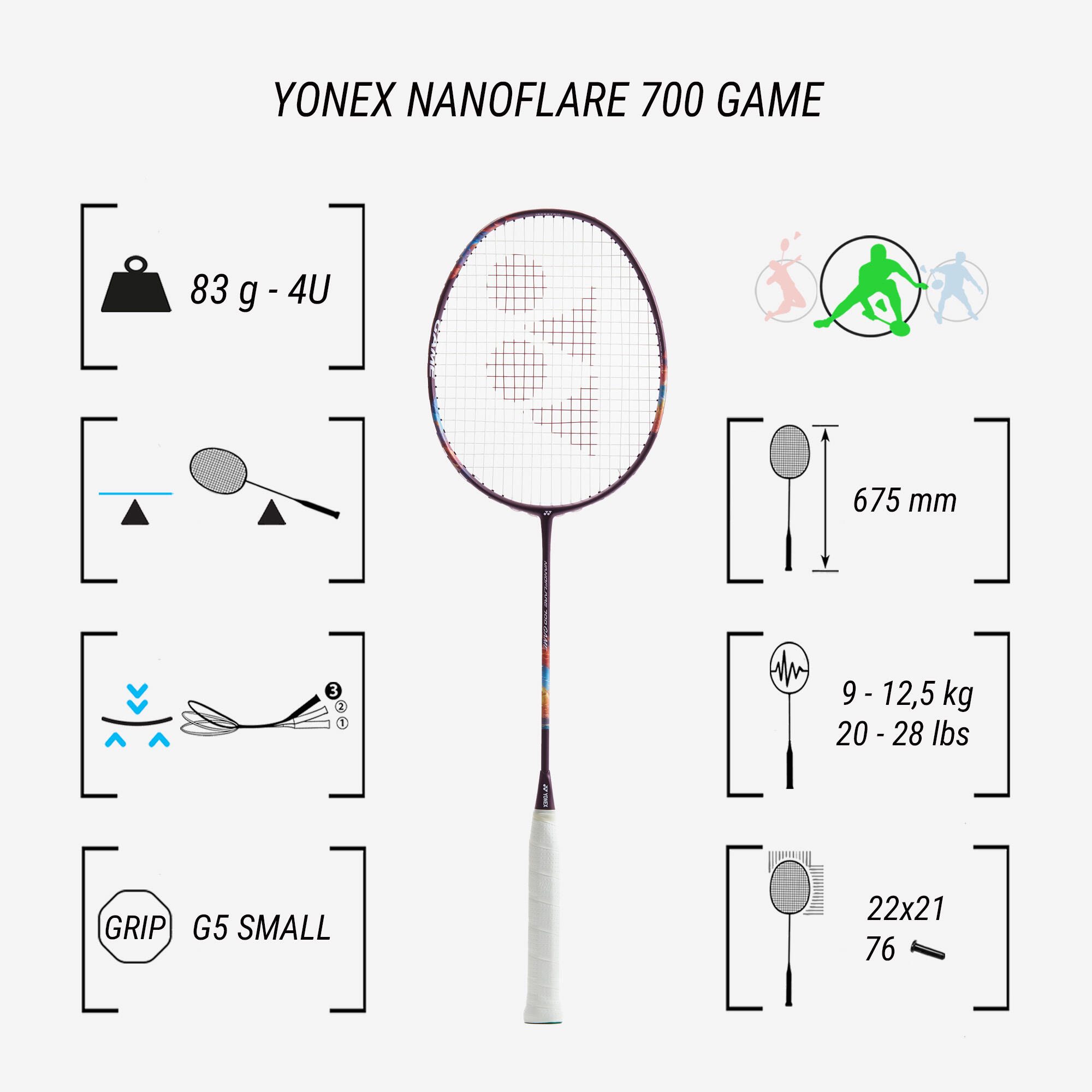 Raquette de badminton, Nanoflare 700 Game 2/8